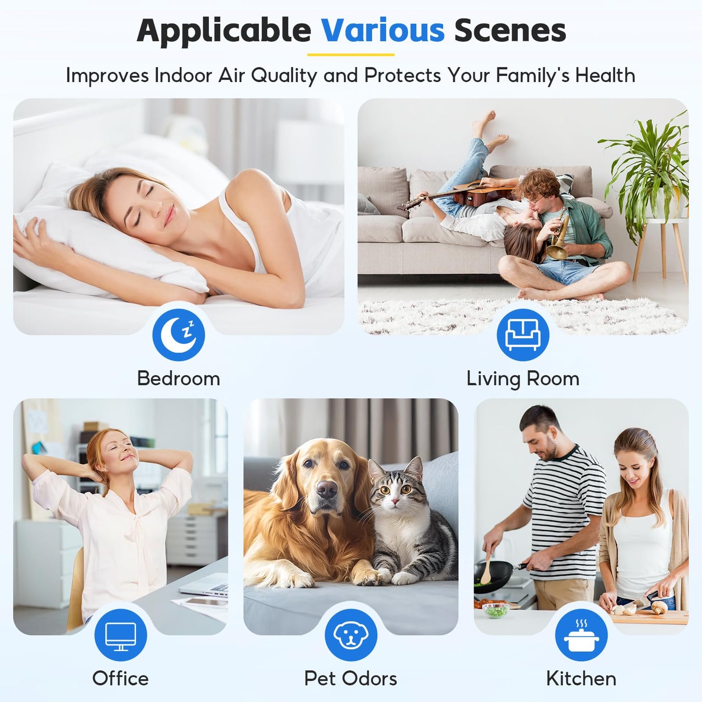 4-pack APH4000 Replacement Filter, Compatible with KNKA APH4000 Air Purifier, Activated Carbon Filter+ True HEPA Filter