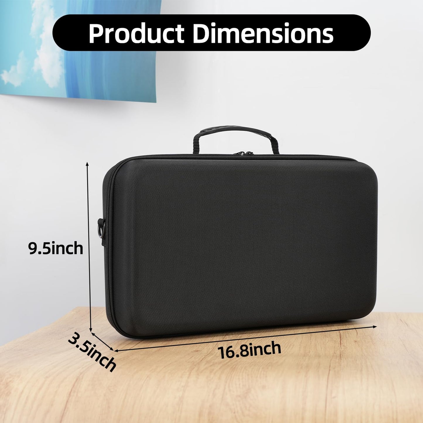 HESPLUS Hard Travel Case for Canon PIXMA TR160/ TR150/ iP110 Wireless Portable Printer and Battery Pack, Printer Organizer with Adjustable Shoulder Strap, Mesh Pocket fit Ink Tank, Adapter (CASE ONLY)
