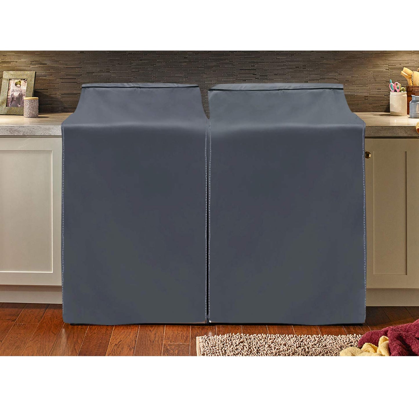 Mr. You Washing Machine Cover for Top-Load Washers – Heavy Duty Outdoor Protection for Most Washers and Dryers, W29” x D28” x H40” (Black,2 Pack)
