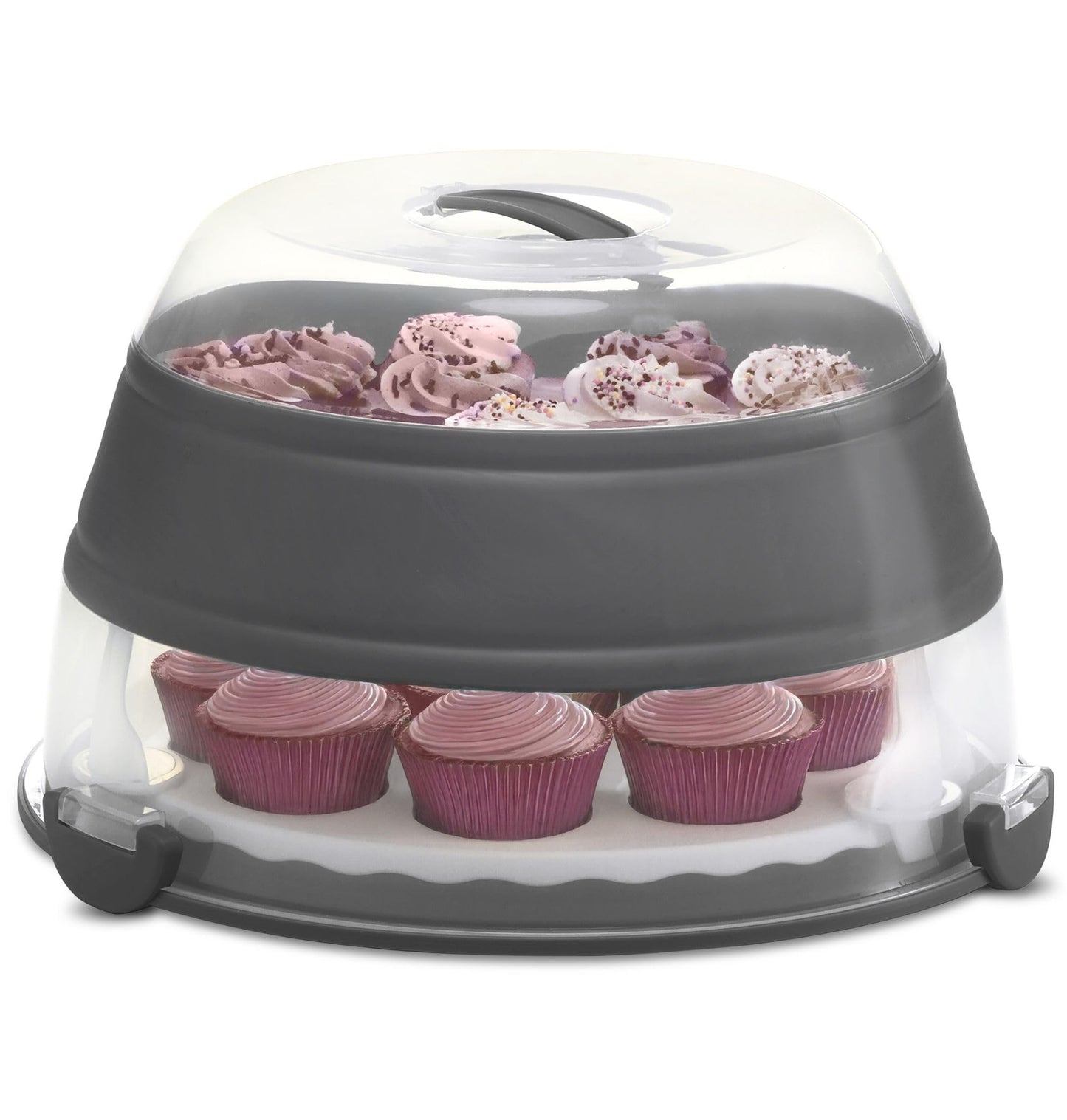 PrepWorks Collapsible Cupcake Carrier - 12-Cup Capacity, Foldable Design for Easy Storage and Transport of Cupcakes and Muffins, 9.88" x 15.75"