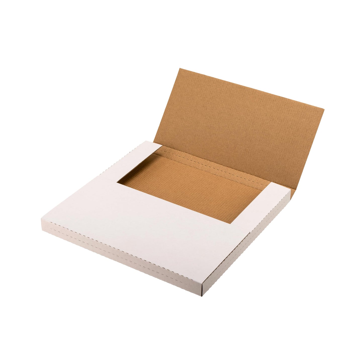Wisaiboxl White Vinyl Record Mailers 12.8x12.8x1 inch LP Mailing Corrugated Cardboard Boxes, Easy Fold, Multi Depth Album Shipping Boxes with Fragile Stickers, 20 Pack