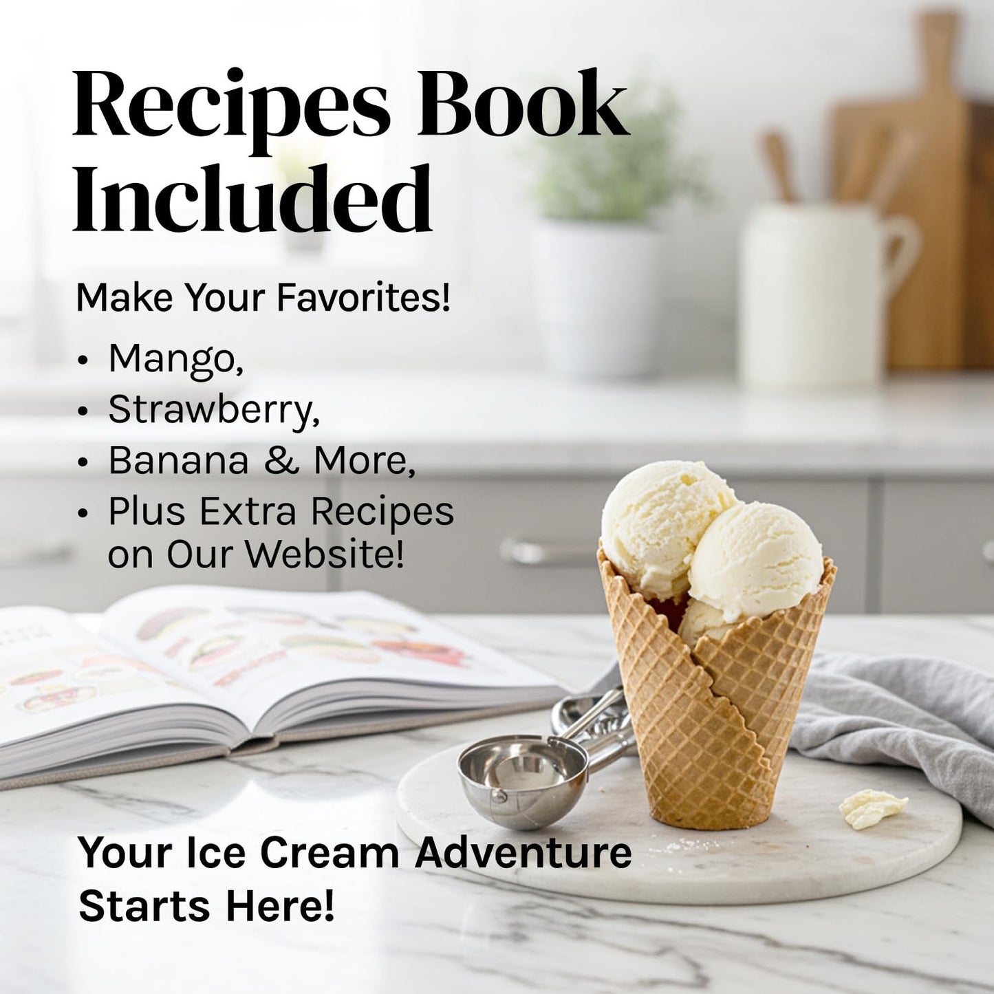 Cooler Concepts 1.2 Qt Unicorn Electric Ice Cream Maker for Kids - Best Countertop Ice Cream Machine for Homemade Soft Serve, Sorbet, Gelato, Frozen Yogurt - Fun Desserts for Families, Easy to Clean