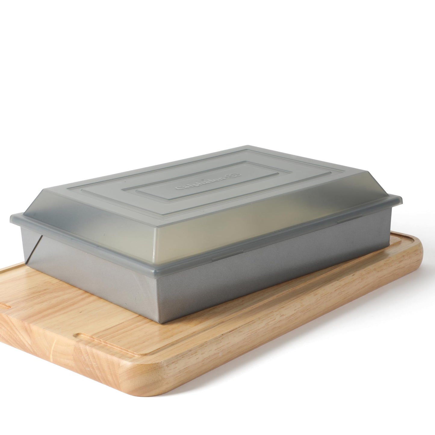 Calphalon Titan Bake Pan with Lid, 13 x 9 Inch Cake Pan, Baking Cake Pan, Nonstick 2-Pack Bakeware Set, Carbon Steel PFOA-Free for Even Heating, Commercial Quality Baking