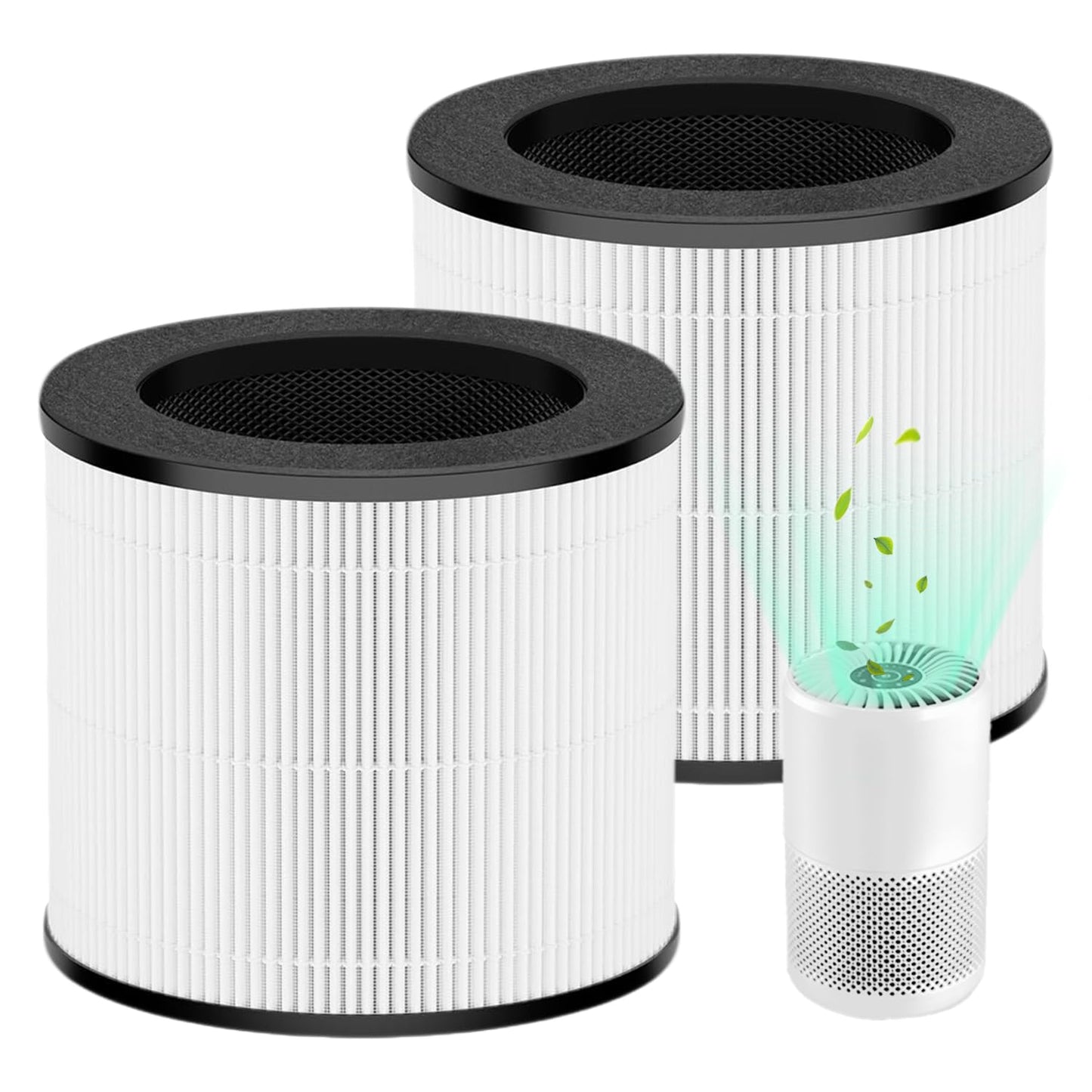 CHAMONNY Cayman 608/320 Filter Replcement, Compatible with Okaysou(Oksou) Cayman 608/320 Air Purifier, 3-in-1 H13 True HEPA Filter and Activated Carbon Filter, 2 Pack