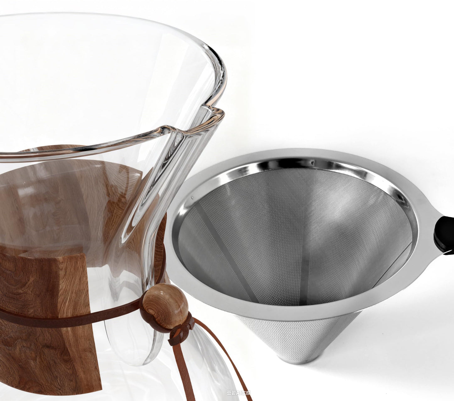 AGOGO Pour Over Coffee Maker Glass - Barista Kit with 304 Stainless Filter for Home, Office, Camping, Cafes - Easy Clean Coffee Dripper Set (Soft Towel&Brush) (40oz Classic w/SS Filter)