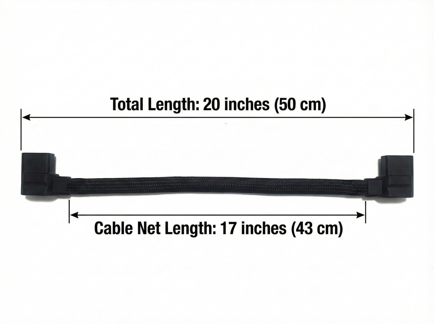 Extra Battery Connection Cable Compatible with Delta Max, Delta 2, Delta 3 (Plus/1500) & Wave 2/3 -Generator Power Cord, 20 Inchs,Gray Braided (Not Compatible with Delta Pro/Pro 3/Ultra/3 Max)