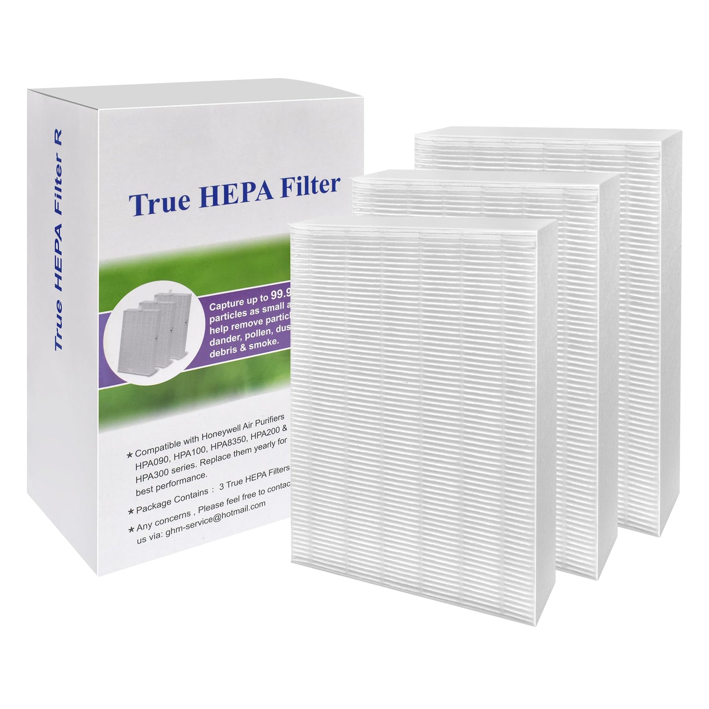 R True Hepa Filters Compatible Honeywell HPA300, HPA200, HPA100, HPA090, HRF-R3, HRF-R2 & HRF-R1(3 Packs) by FilledwithLove