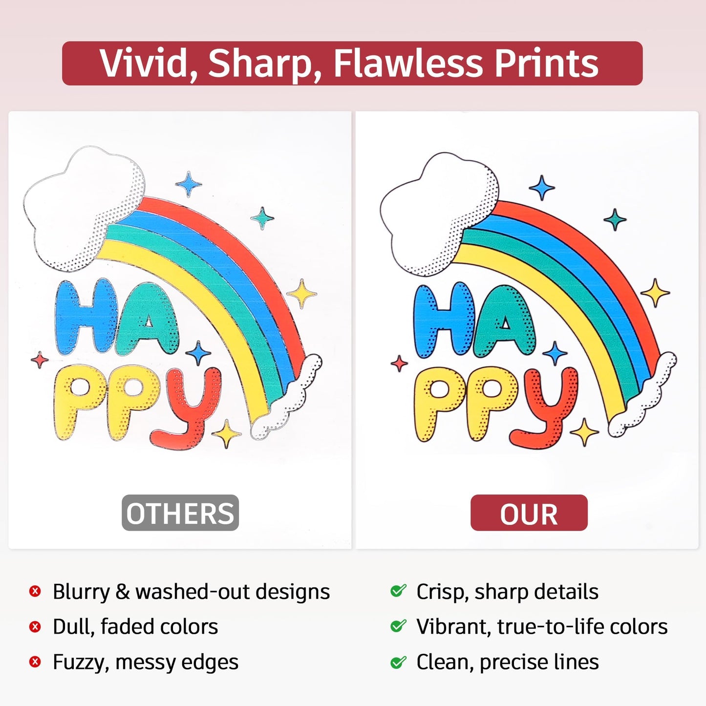 Lzerking 200 Sheets Glossy Printable Vinyl Sticker Paper 8.5"x11", Vibrant Color Quick-Drying Waterproof White Decals for Inkjet/Laser Printers & Cricut for Small Businesses, DIY Enthusiasts