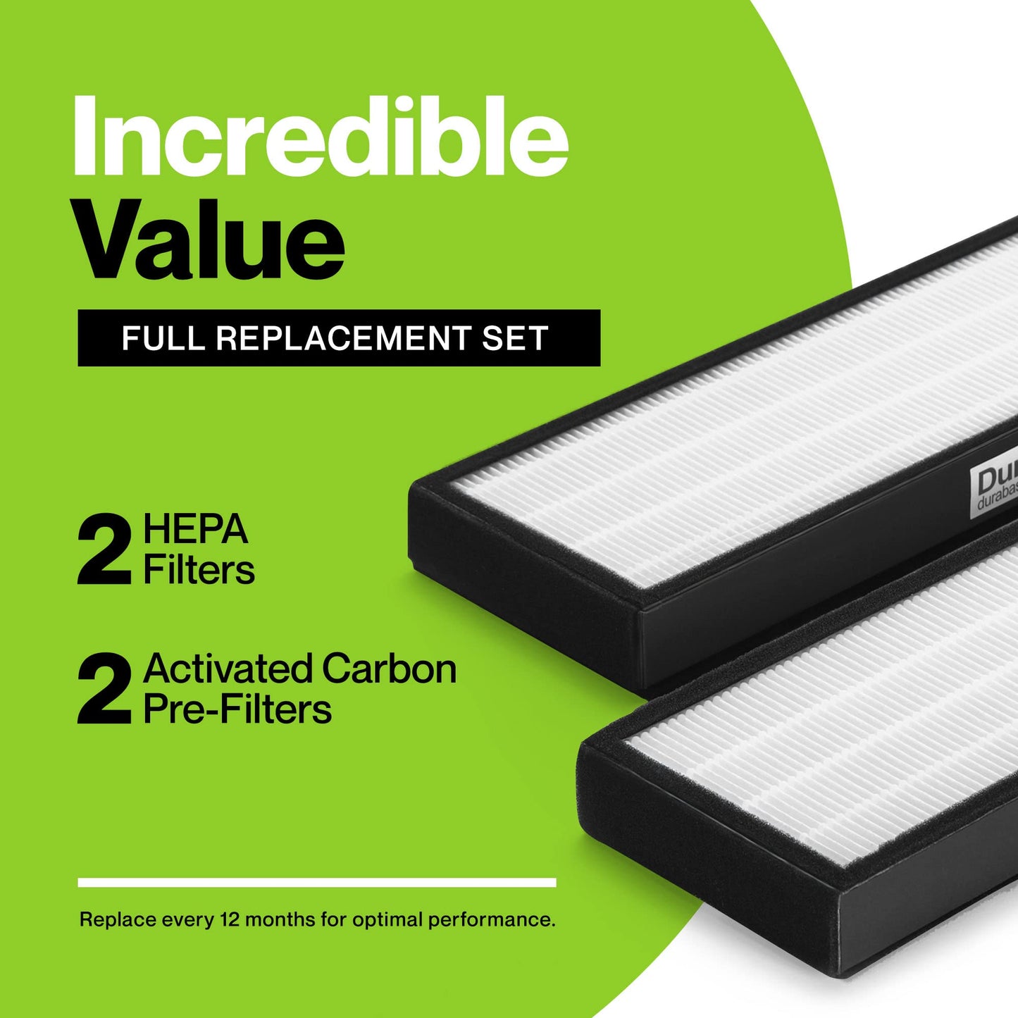 Durabasics HEPA Filters Compatible with Alen T500-2 Pack Replacement Filter