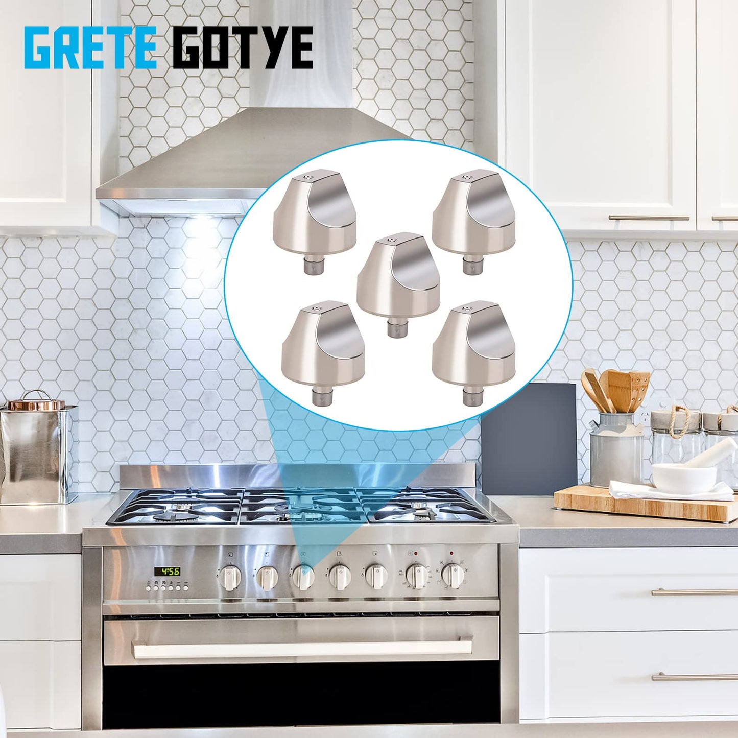 WB03X32194 WB03T10329 Cooktop Burner Knob for GE Cafe Series Gas Range. Burner Control Knob Replace WB03T10329, WB03X25889, WB03X32194, 4920893. 5pcs