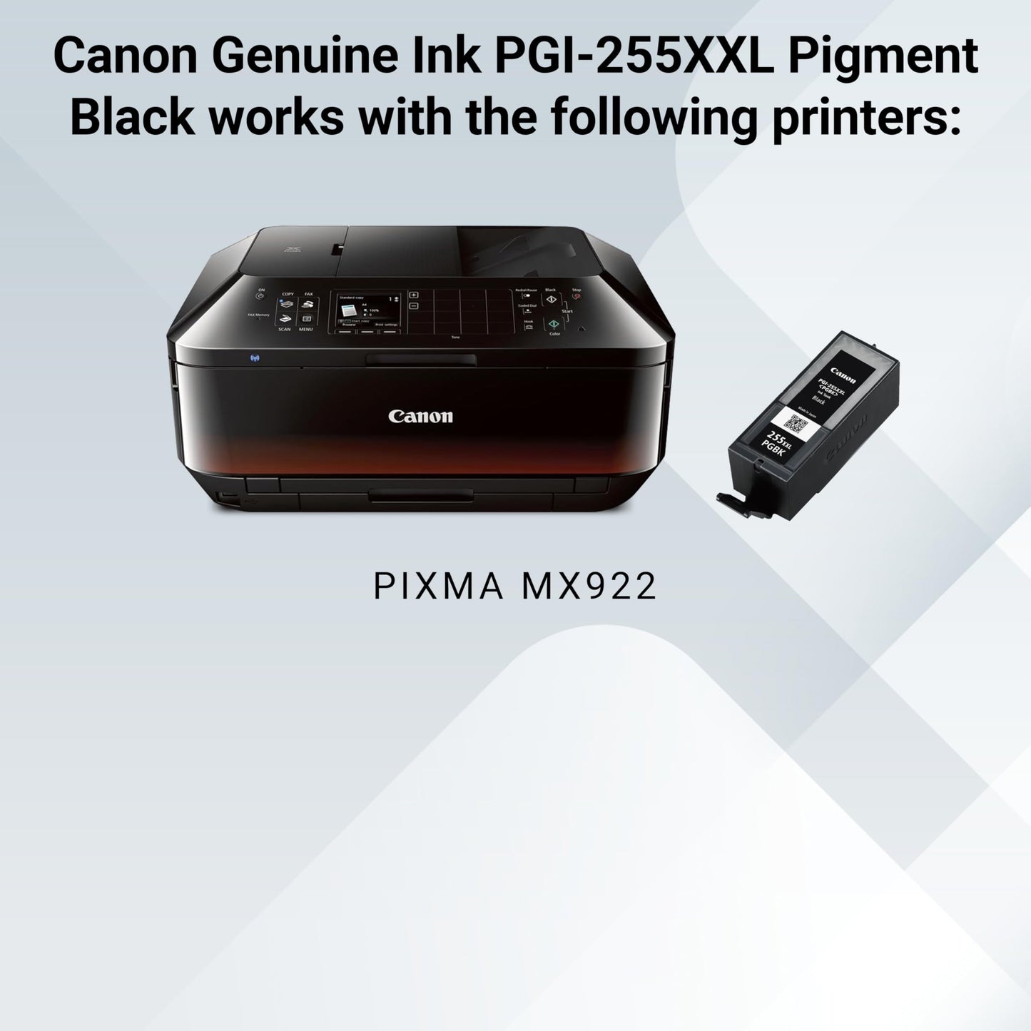 Canon PGI-255 Genuine Pigment Black XXL Ink Tank, Compatible with MX922 Printers