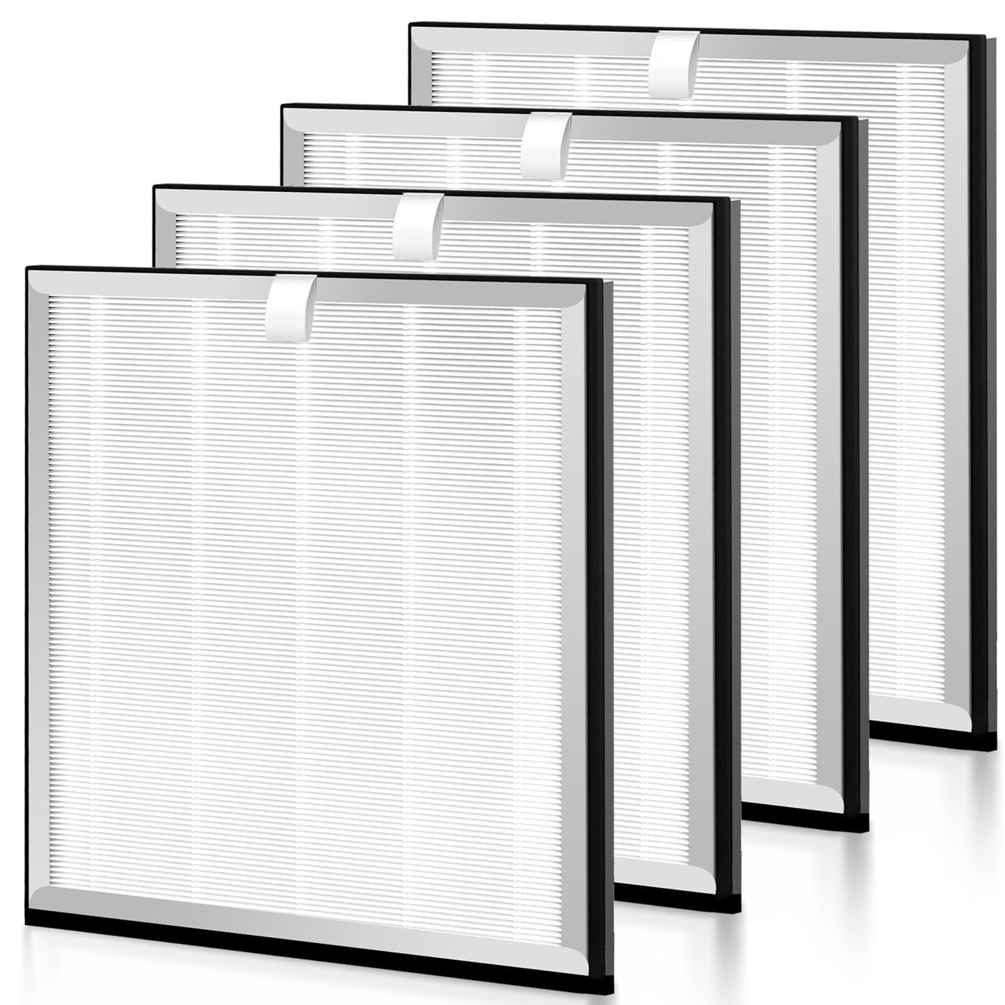 4 Pack APH4000 Replacement Filter Compatible with KNKA APH4000 Air Filter 3 in 1 High-Efficiency Filter with Activated Carbon and Pre-Filter for Pet Dander for Home Large Room