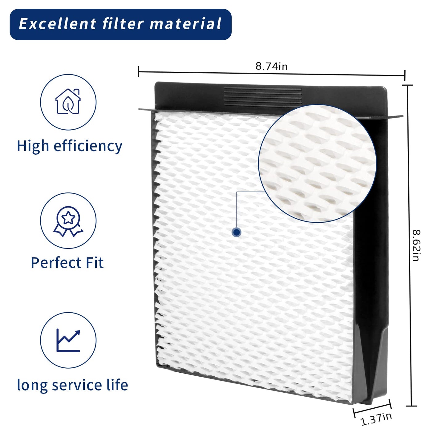 1040 Essick Humidifier Wick Filter for AIRCARE Air Humidifier B23 DP3 B40 B40-C 3D6-100 5D6-700 7D6-100 B23-710 B23-810 D46-720 CM330 500 700 3000 series Fit MoistAir models: MA-0300 MA-0500 - 4 Pack