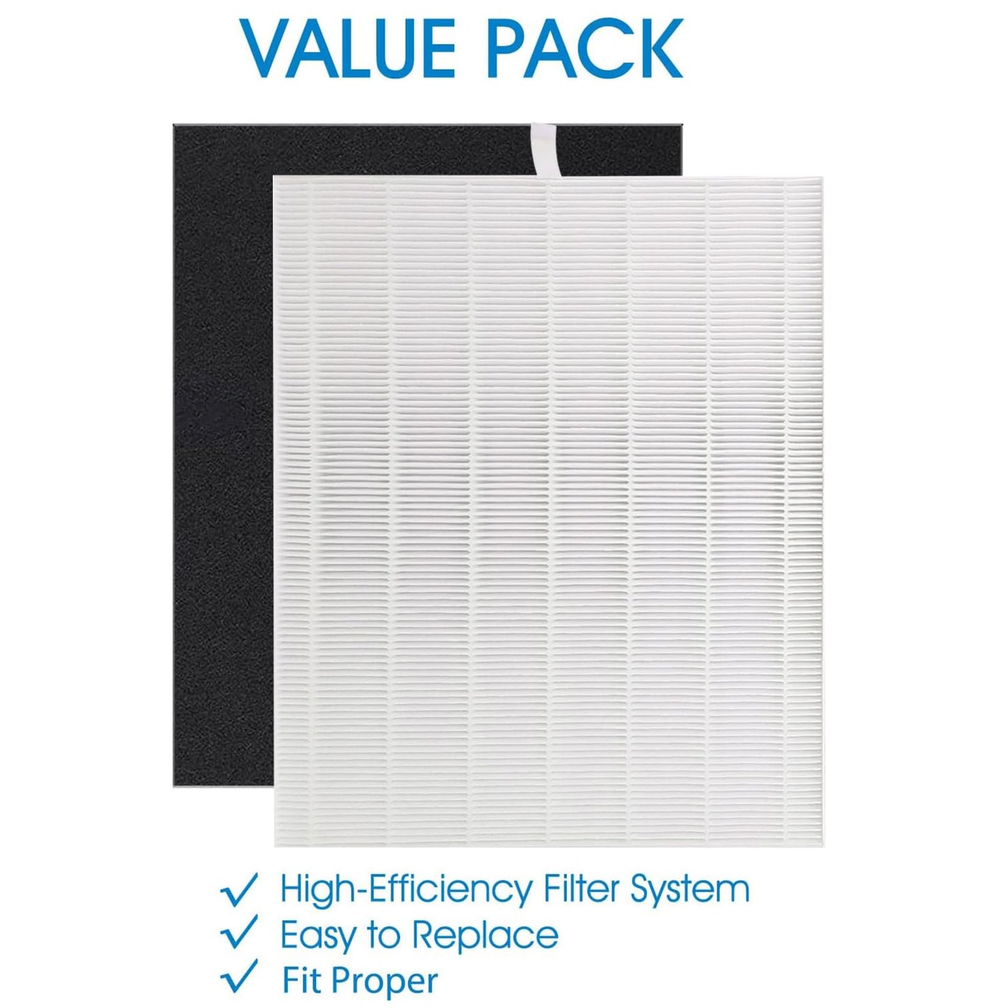 D480 Replacement Filter D4, Compatible with Winix D480 Air Purifier, Includes 2 pcs H13 Grade True HEPA and 8 pcs Activated Carbon Filters, D4 Filter Part Number 1712-0100-00