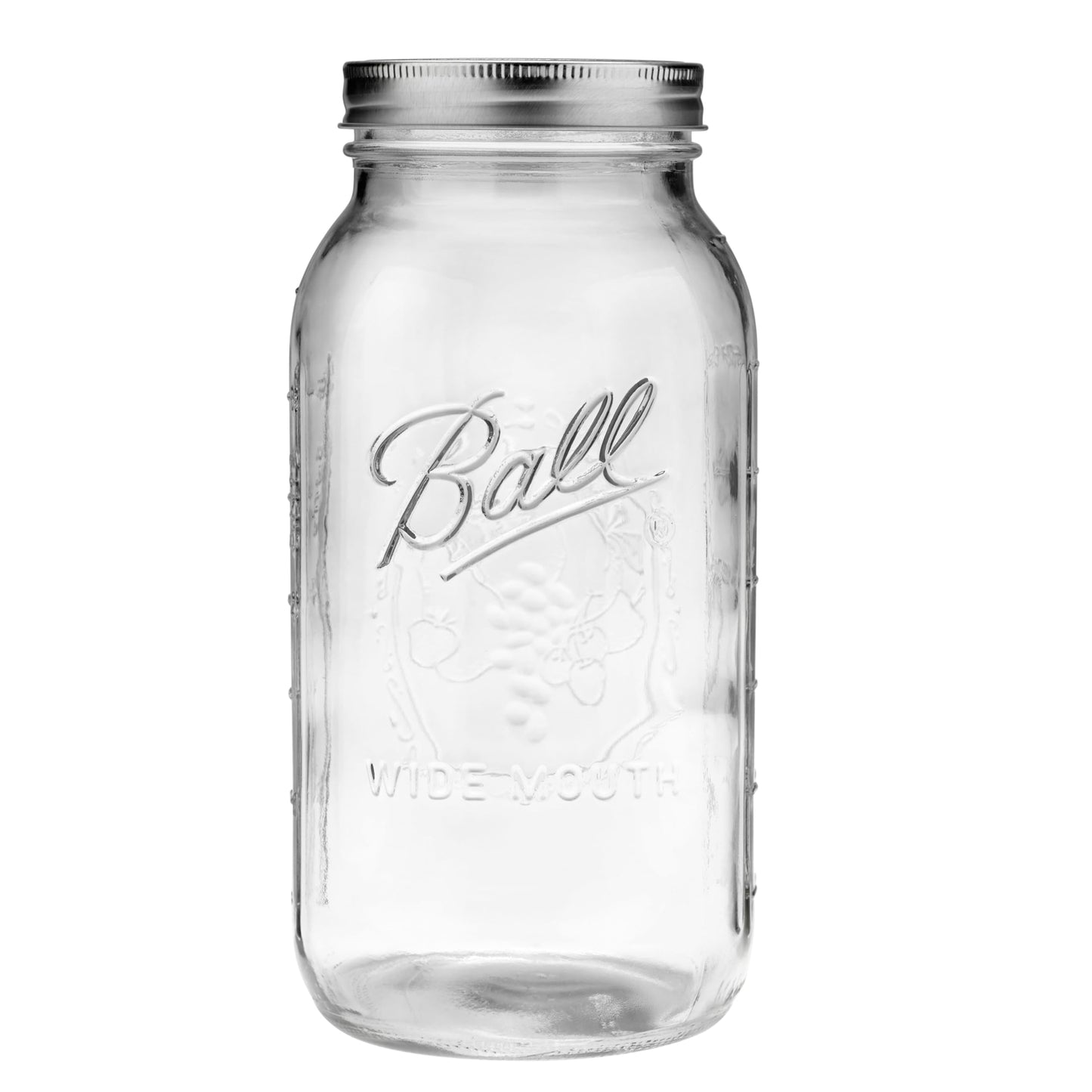 Ball - 64oz Wide Mouth Jars with Lids & Bands 6 Pack Jars | Half Gallon Large Glass Mason Jar for Food Storage with airtight Lid, 0.5 Gallon Glass Jar with Lid and Bands, Set of 6