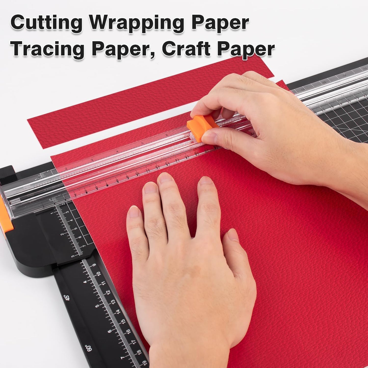 Paper Cutter 18 inch, 5 Pcs Blade 18-inch Cutting Length Paper Trimmers, 18 inch Wrapping Paper Cutter Portable Slicer for Craft Scrapbooking Cardstock