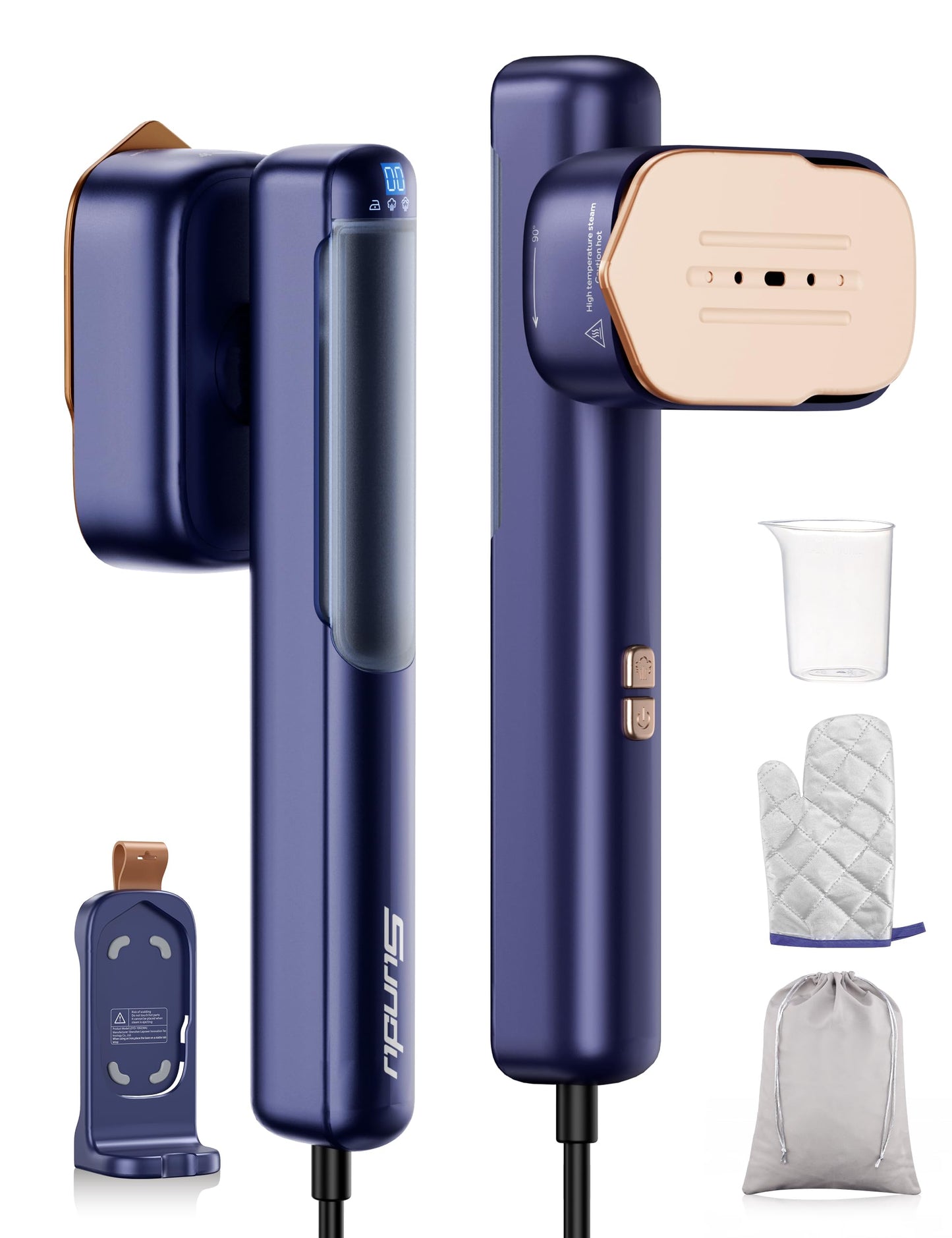 Sundu Travel Steamer for Clothes, Portable Handheld Garment Steamer, 15s Fast Heat-up, 100 Water Tanks, 15 Minutes of Continuous Ironing for Travel,Home Cerulean