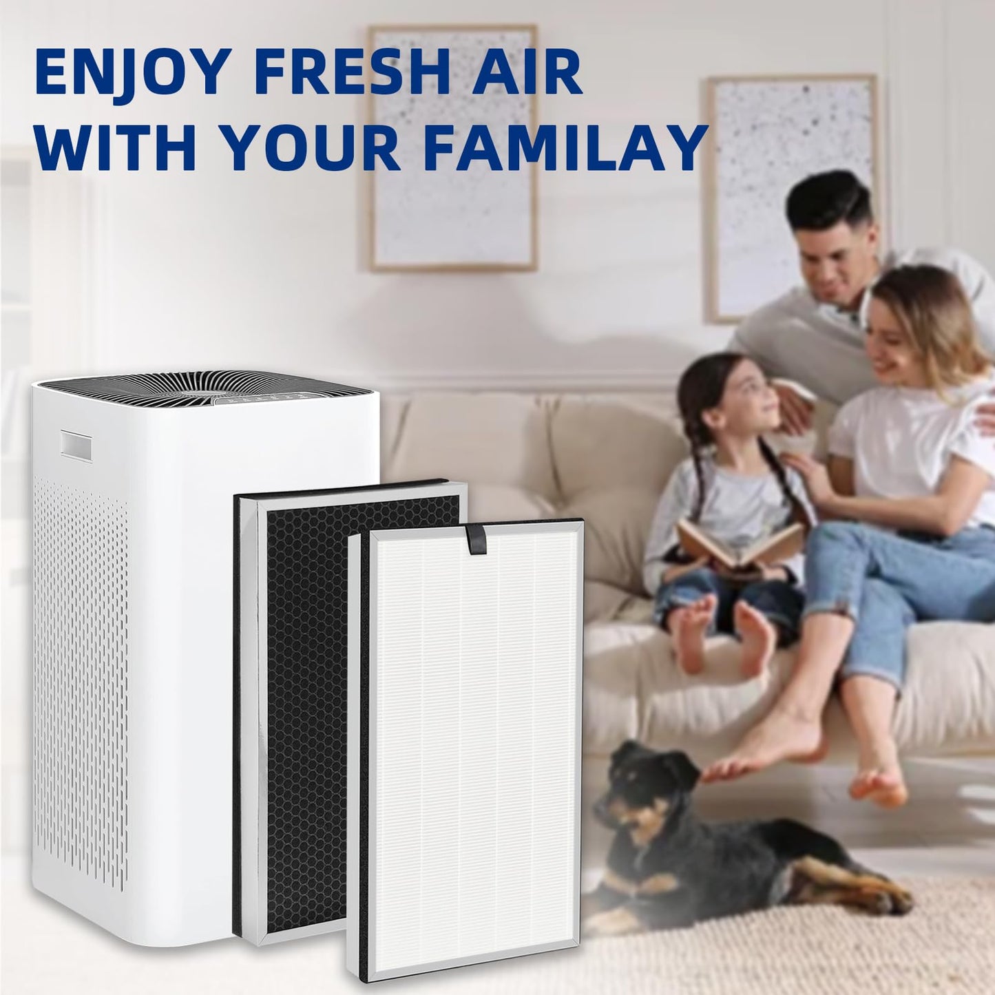 112 Air Purifier Replacement Filter: Compatible with MA Series 112 Air Purifier V2.0, 3 in 1 Pre-filter, Pleated Filter and Activated Carbon Filter, 2 Pack