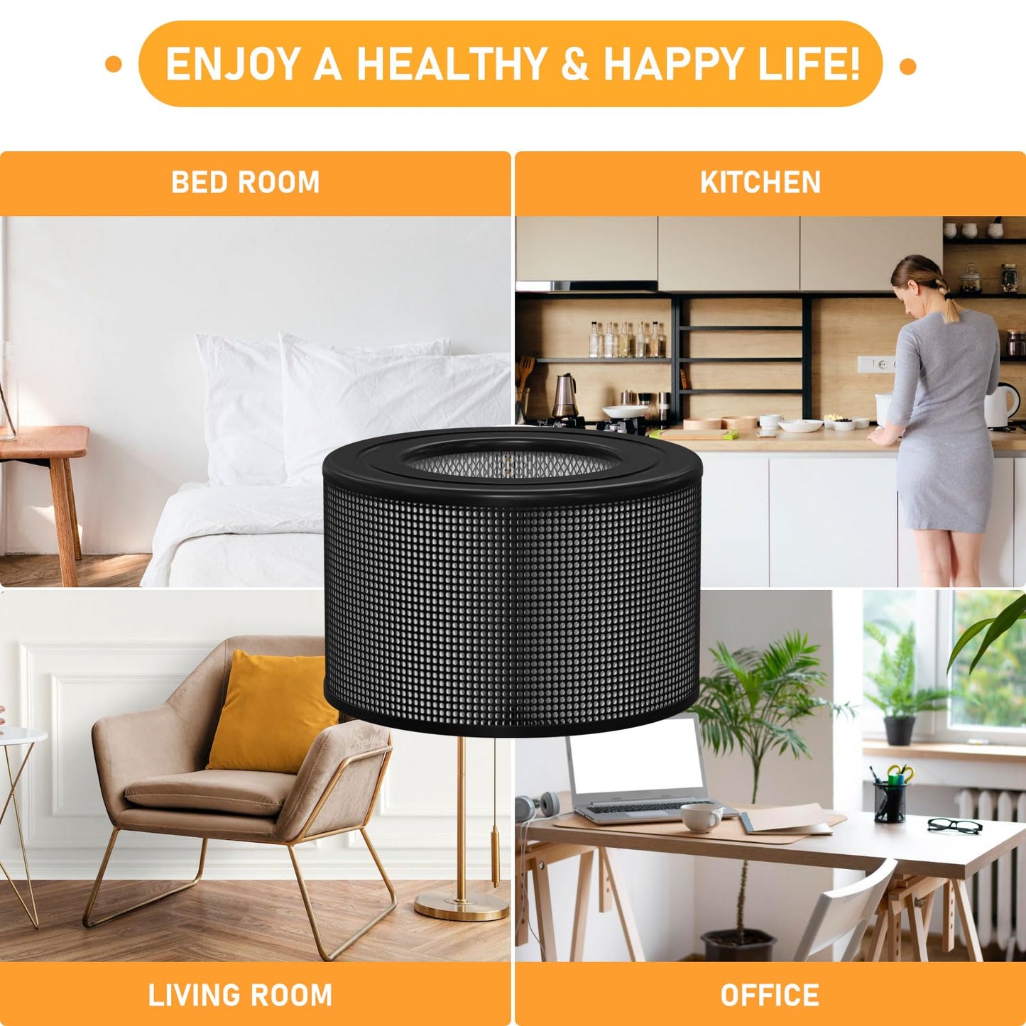 10500 True HEPA Filter Replacement Kit Compatible with Honey-well 10500 (EV-10) 17000 17000-S 17005 Air Cleaner Purifiers, Part Number 20500 (1 HEPA + 2 Carbon Pre-Filter)