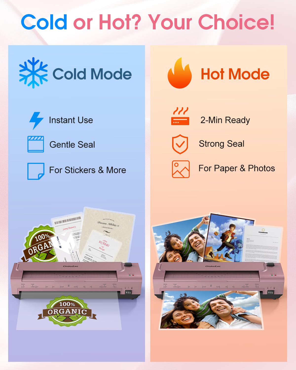 OidoZac 13 Inch Laminator Machine, A3 Personal Laminator Kit for Teachers with 20 Laminating Sheets, Hot Cold Thermal Lamination 11x17 with Anti-Bend Plate, ABS Anti-Jam & 20dB Quiet for Office School