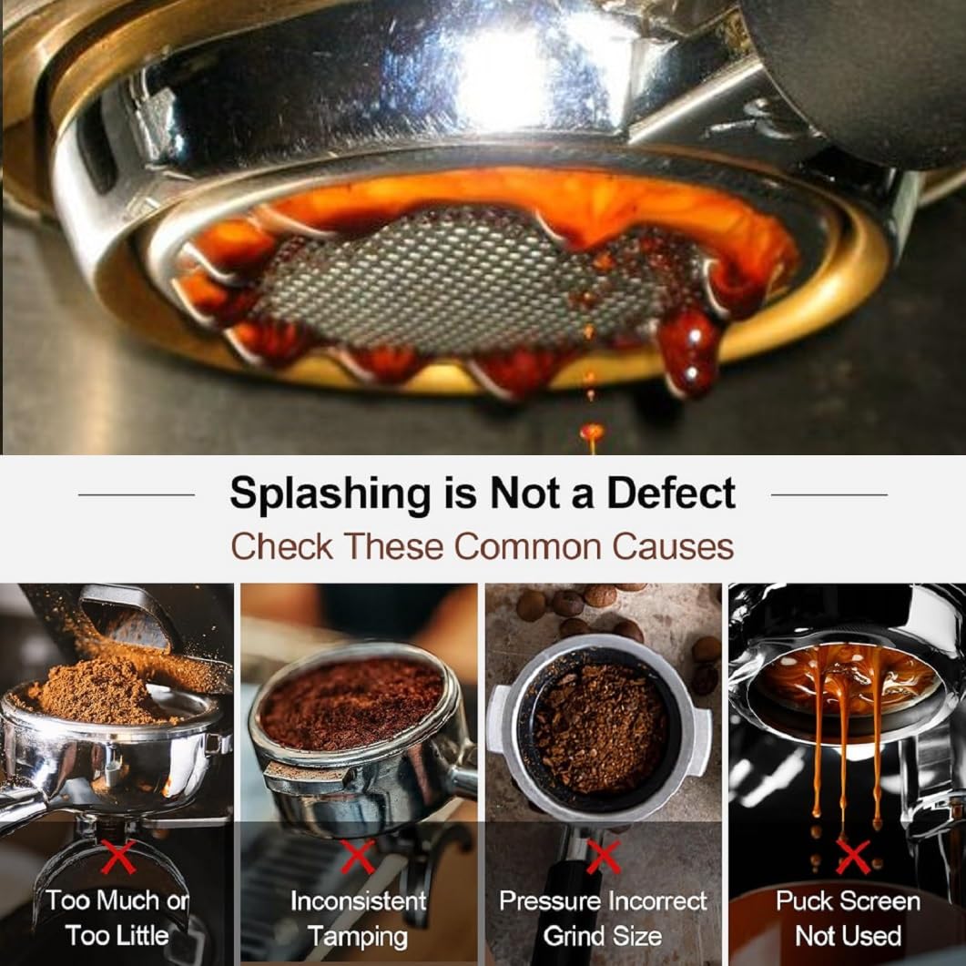 CAPFEI 58mm bottomless portafilter with 3 Ears Compatible with CASABREWS/Gevi 58mm Espresso Machines | with Stainless Steel Filter Basket and Wooden Handle