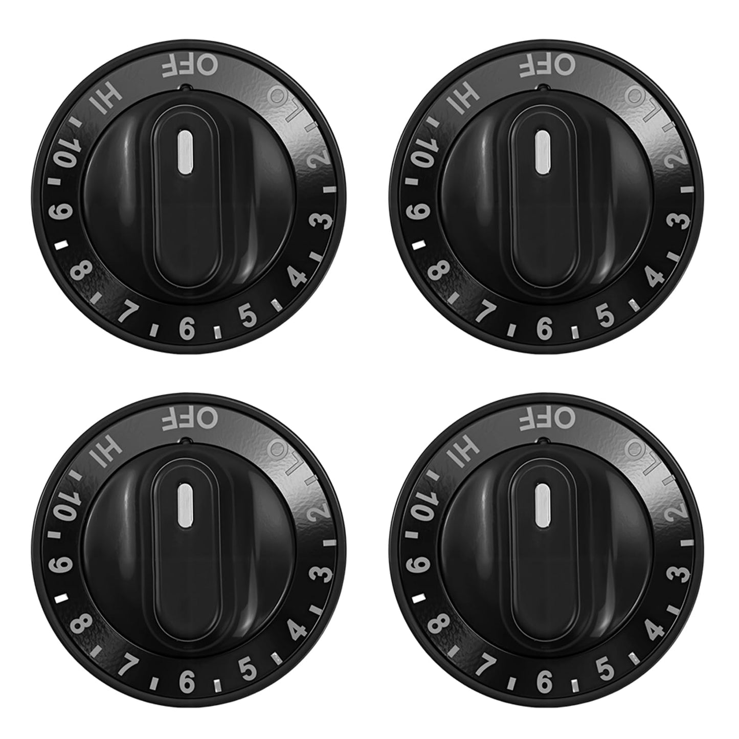 4 Pack 12200035 Range Surface Burner Knob Compatible with Whirlpool Kenmore Jenn Air Range 22114 22115 C101 C221 C221-C G102 C202-C G101C301-C C101-C, Replaces AP4011301