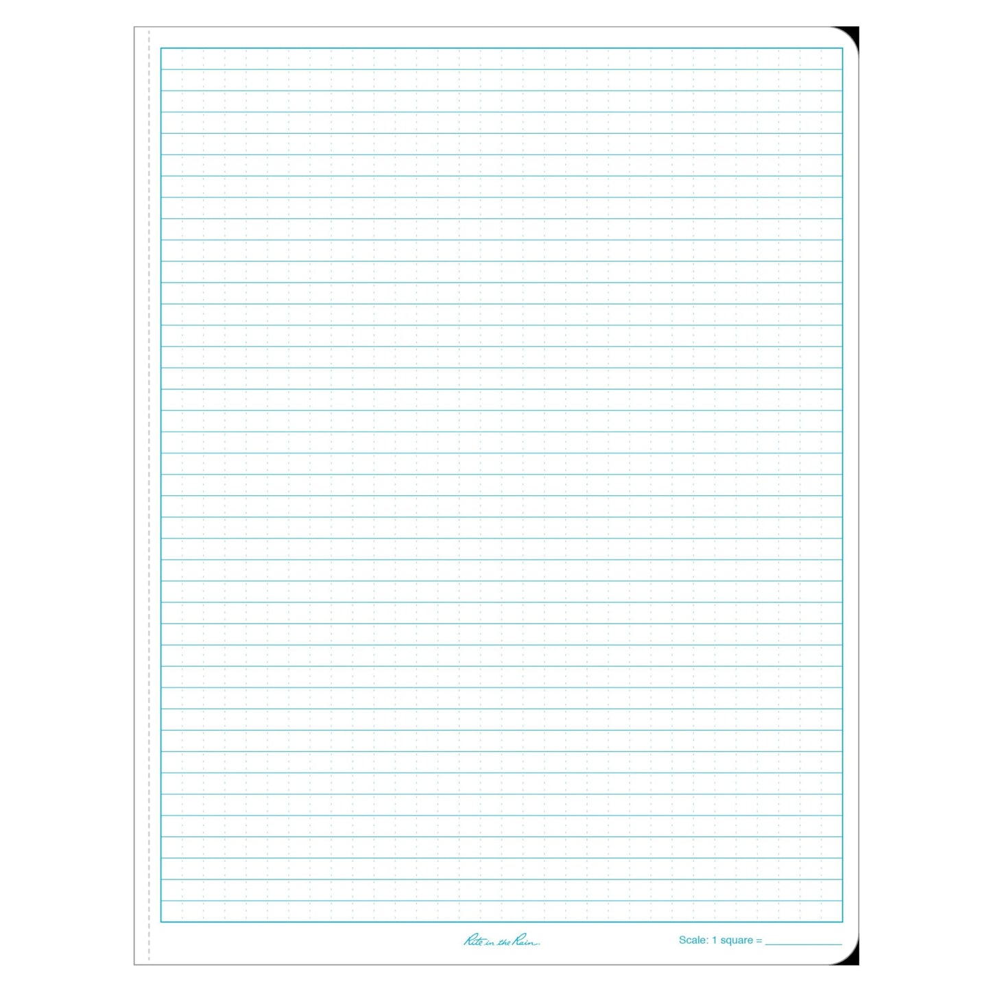 Rite in the Rain Weatherproof Hard Cover Notebook, 8.75" x 11.25", Yellow Cover, Universal Pattern (No. 370F-MX)