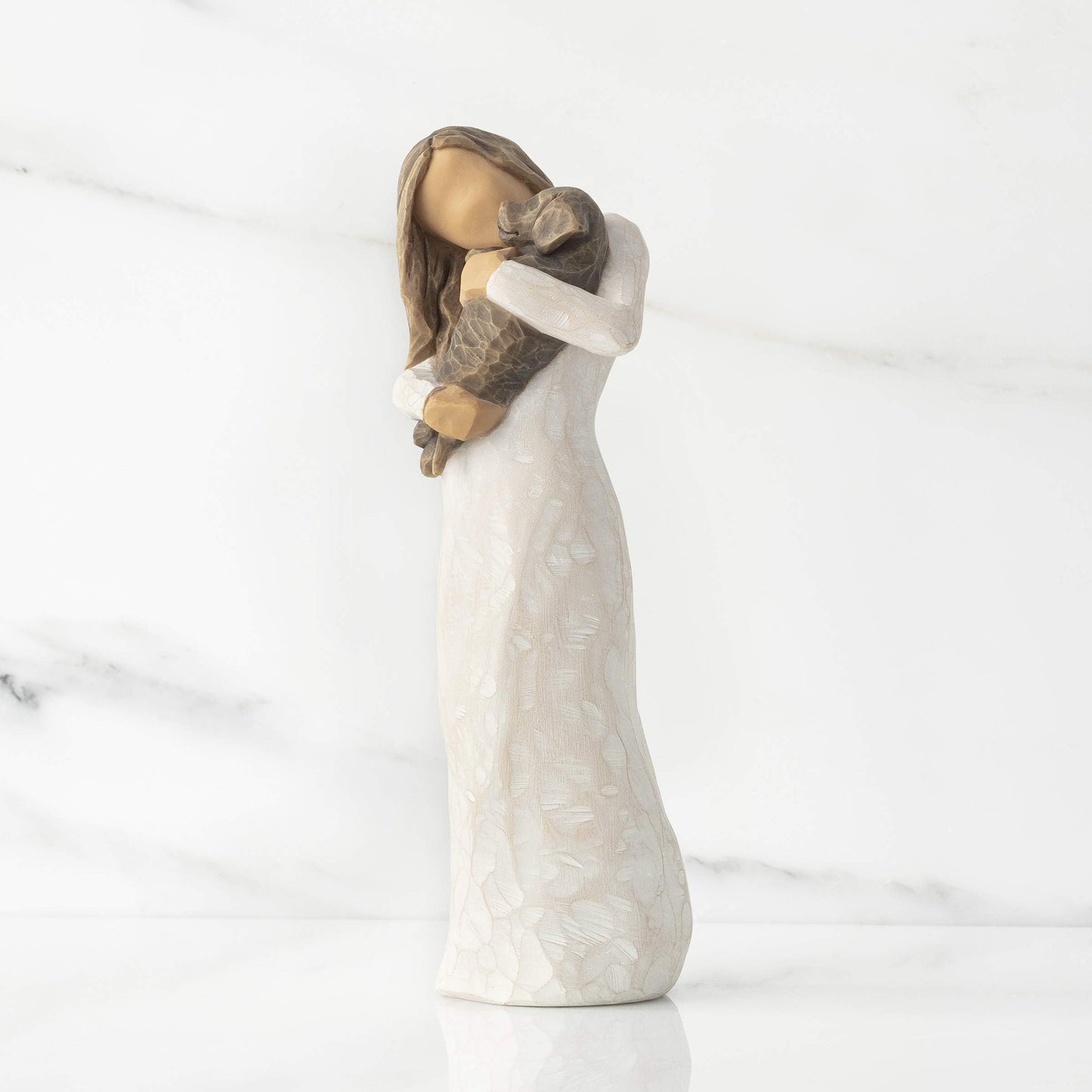 Willow Tree Adorable You (Dark Dog), A Joyful Friendship, Expresses Relationship with a Much-Loved Pet Dog, Sculpted Hand-Painted Figure