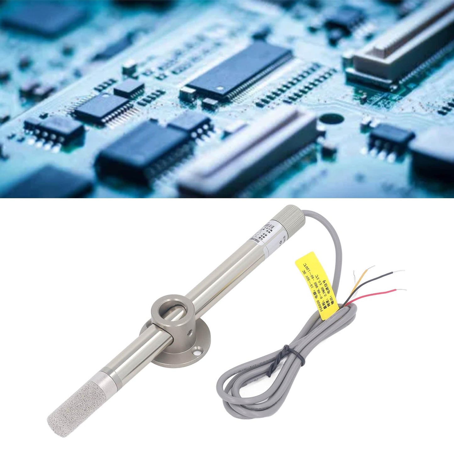 Temperature Humidity Sensor, 4‑20mA Output Temperature Humidity Transmitter Probe for Detection