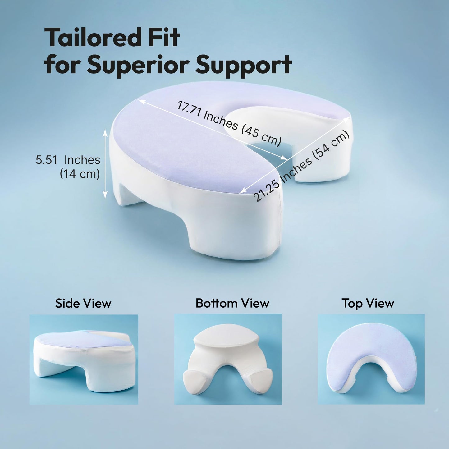 TJK Health Shoulder Pillow for Side Sleepers with Arm Holes - Side Sleeper Pillow with Tunnels for Adults Support Neck Rotator Cuff Pain Relief - Ergonomic Memory Foam Side Sleep Under Pillows