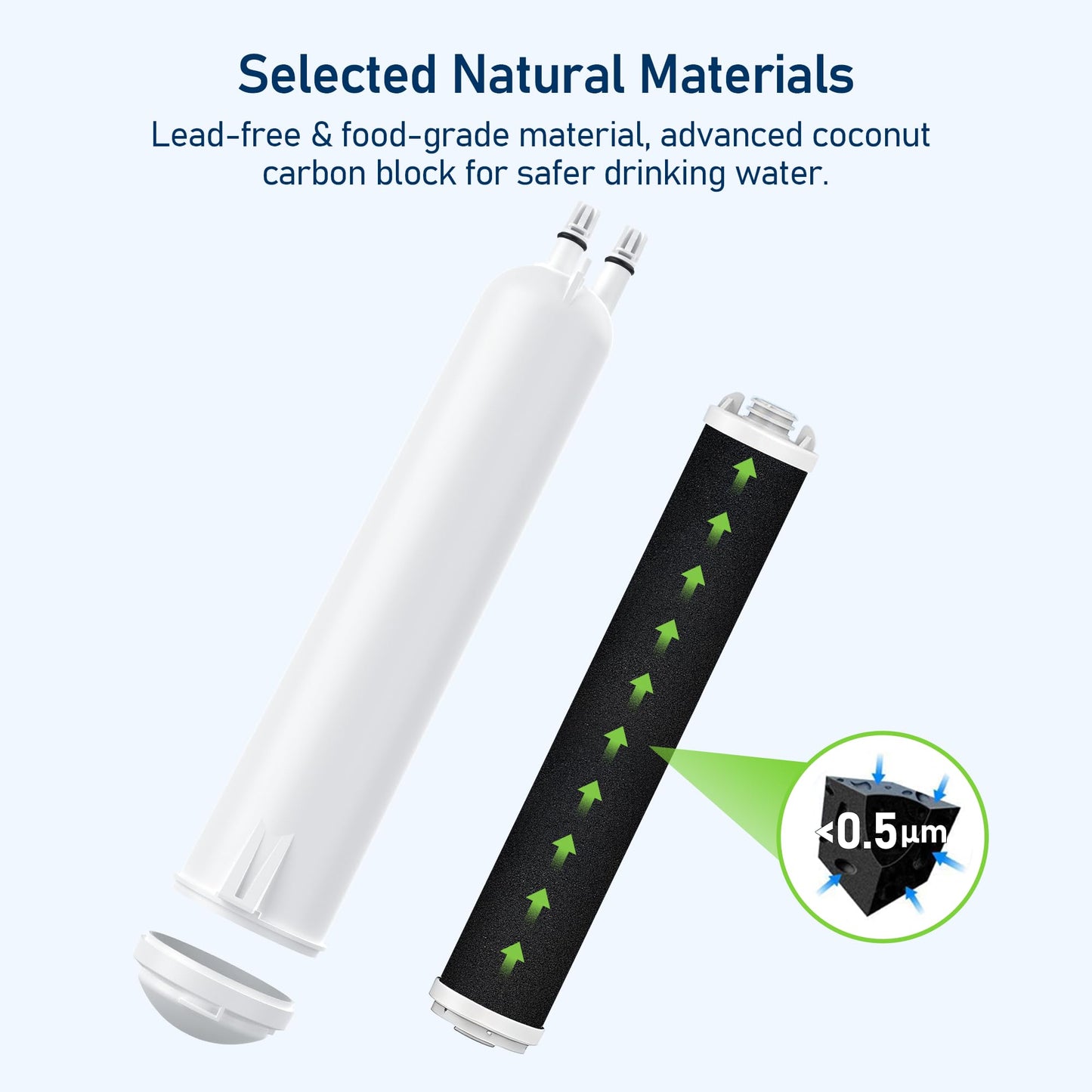 TEEHAY KAD3RXD1 Water Filter Replacement, Compatible with KitchenAid KSCS25INSS, KBFN502ESS, KBSD602ESS, KBSD608ESS, KBSD702MPS, KBSD708MPS, KBSN608ESS, KBBR306ESS, 4 Pack