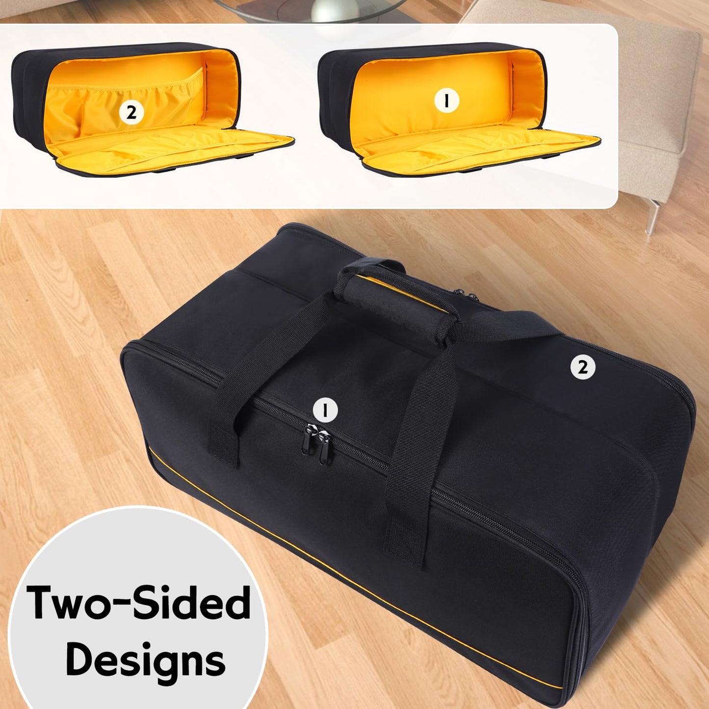 TEFGTER Carrying Bag Compatible with DEWALT 20V Cordless Handheld Vacuum DCV501HB,Large Space Storage Bag for Cordless Handheld Vacuum Cleaner,Storage Case with Extra Pockets,Case Only