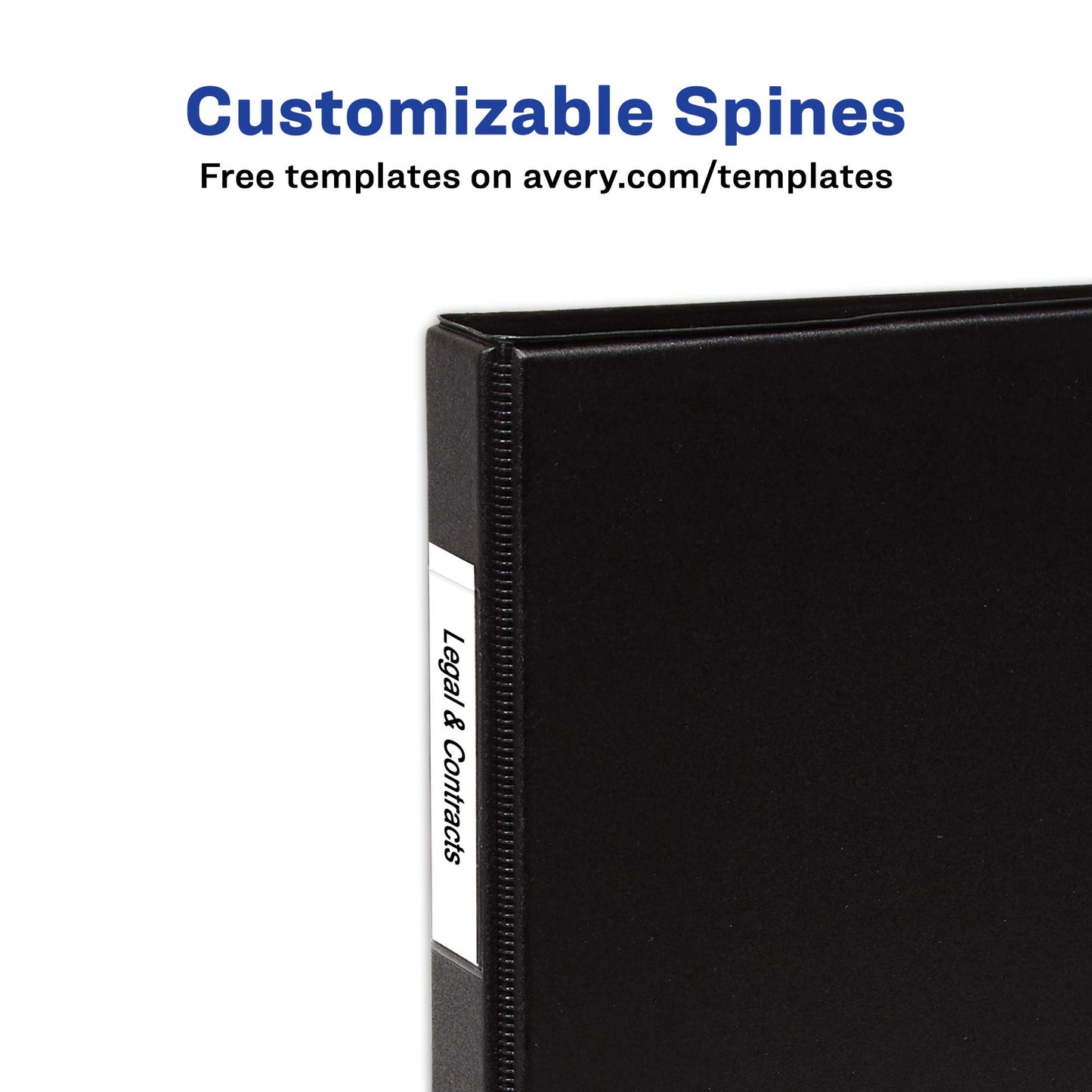 Avery Legal-Size Durable 3 Ring Binders, 1" Round Rings, Holds 8.5" x 14" Paper, Black, 2 Pack (17709)