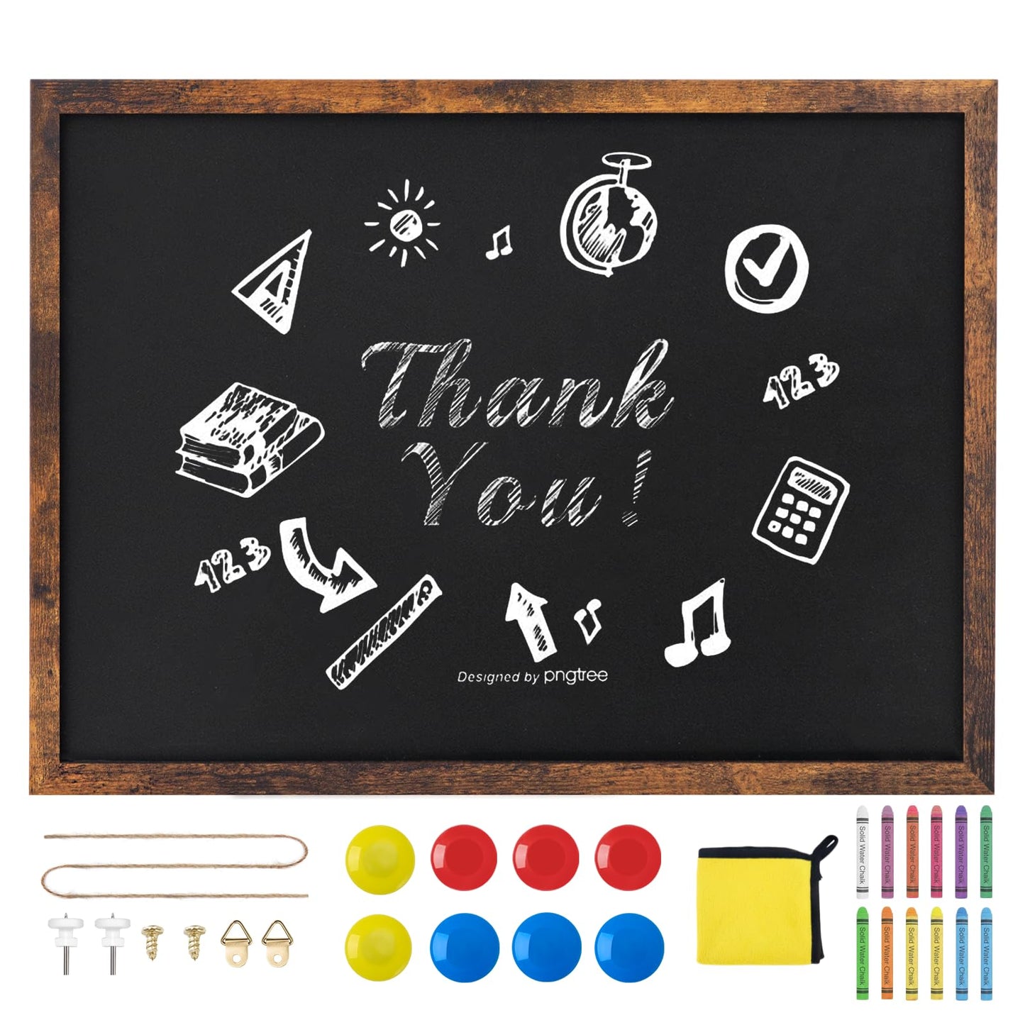 JEFURE Magnetic Chalkboard, 20x30 Inches Blackboard for Wall, Black Dry Erase Board for School, Office, Home, Bar and Restaurant Menu
