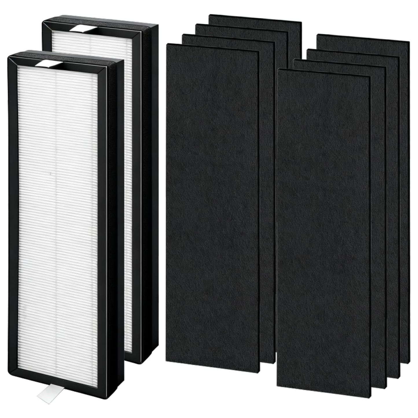 HFD320 Replacement Filter for Honeywell Air Genius 3,4,5,6 Series Air Purifier Models - HFD300 HFD310 HFD320 HFD360 HFD314 HFD323CV1 HFD323-TGT HFD324, 2 Pack H13 True HEPA + 8 Pack Carbon Pre-Filter