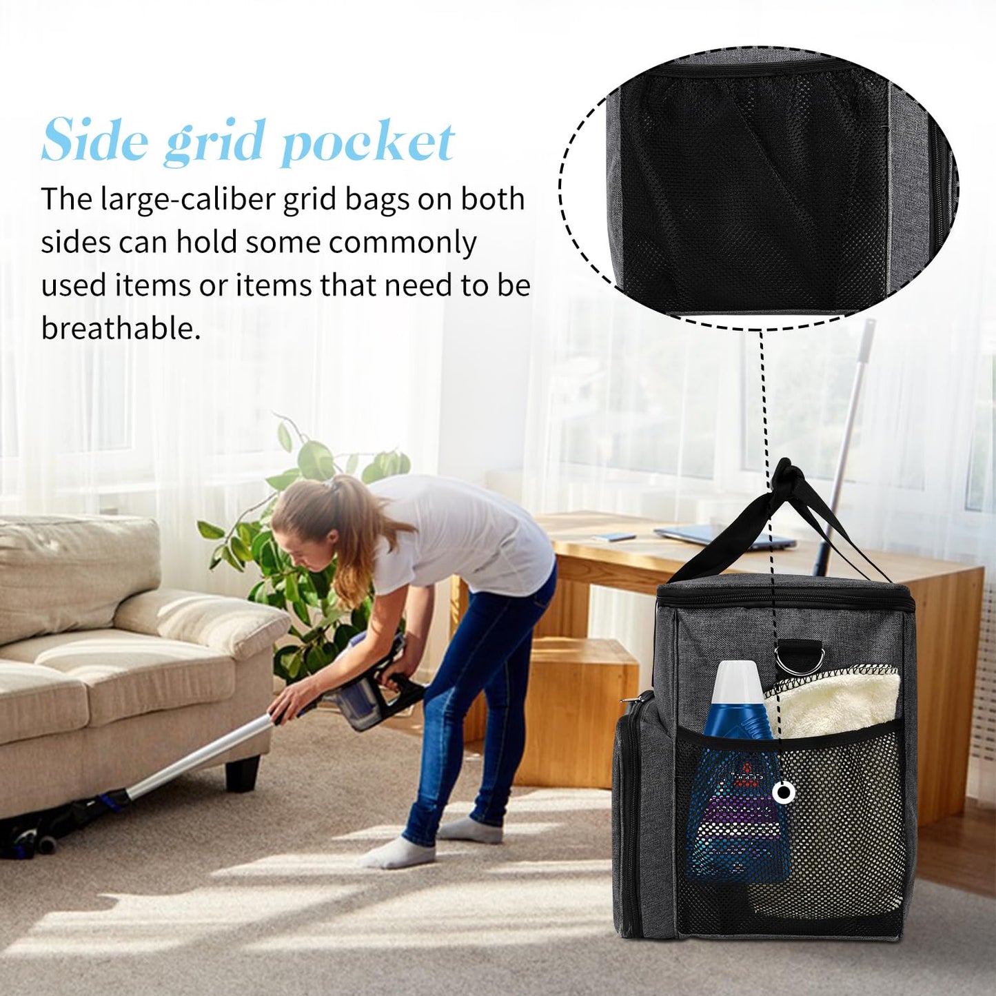 Storage Bag Compatible with Bissell Green Machine Upholstery Cleaner 1400B/3353/74R7, Carrying Bag for Bissell Carpet Cleaner, Bissell Little Green Machine Organizer, Travel Carrying Case (Bag Only!)