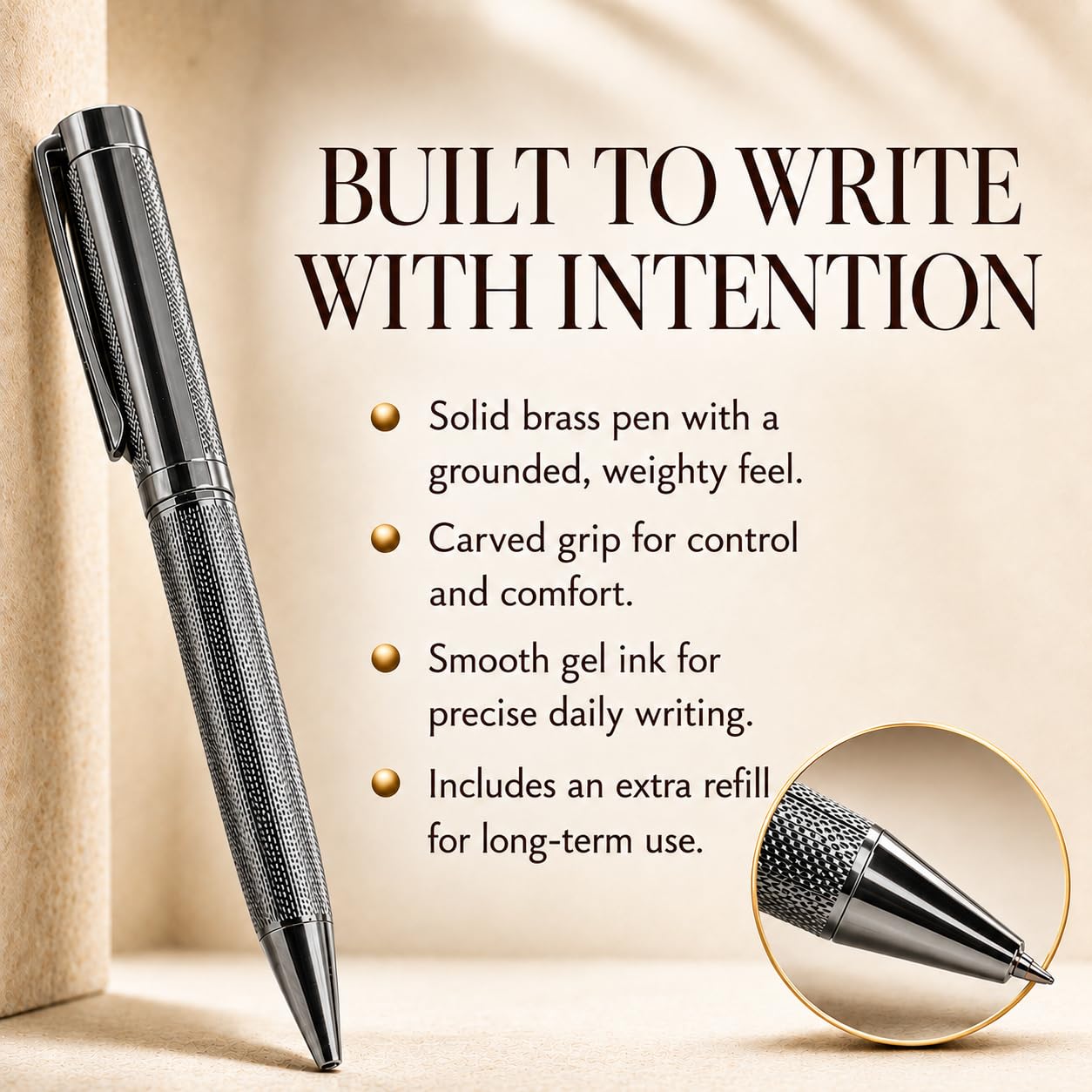 Journal & Pen Set for Women | Guided Mindfulness Journal with Elegant Brass Pen | 13-Week Self-Care, Gratitude & Personal Growth Journey | A5 Vegan Leather | Premium Gift Box | Her Vibe