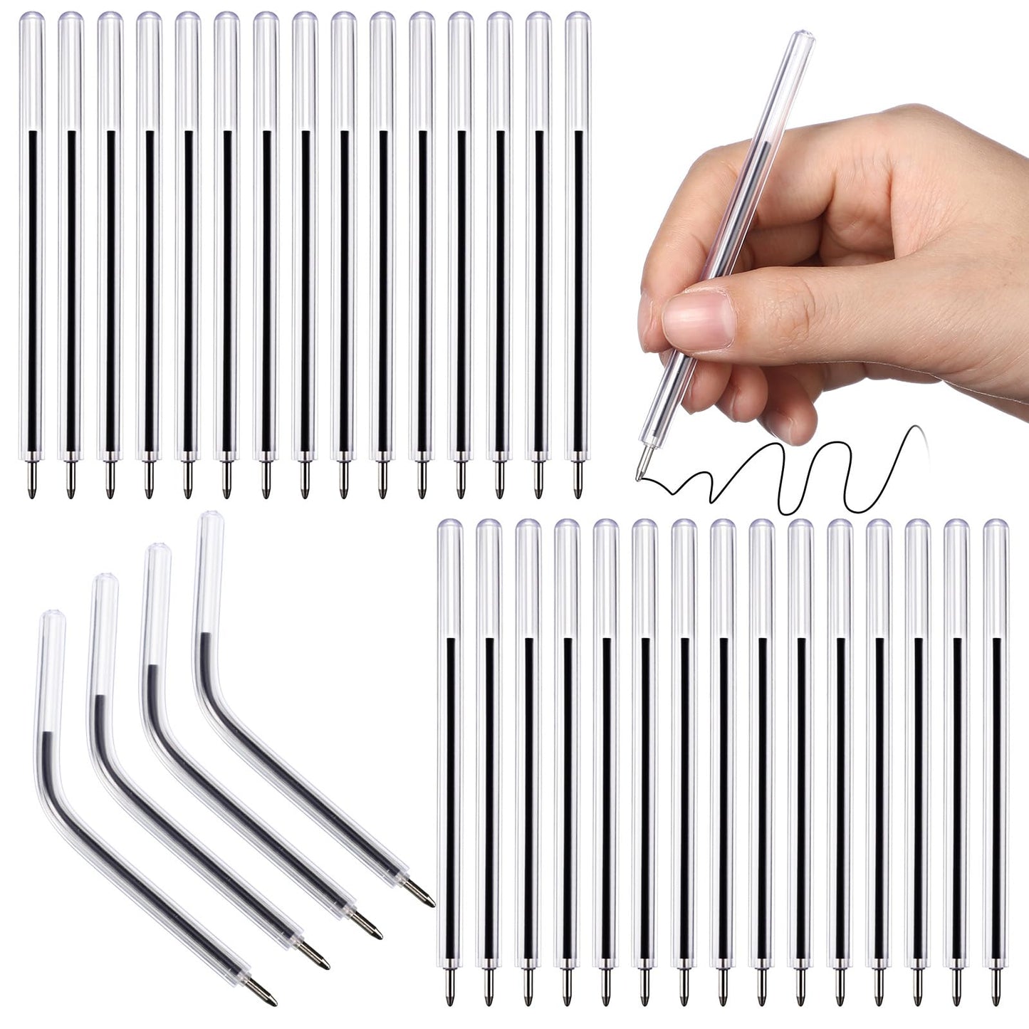 Sayglossy 240 Pcs Safety Pens 3.8 Inches Flex Fountain Flexible Non-lethal Paper Pens for Mental Health Hospitals and Prisons