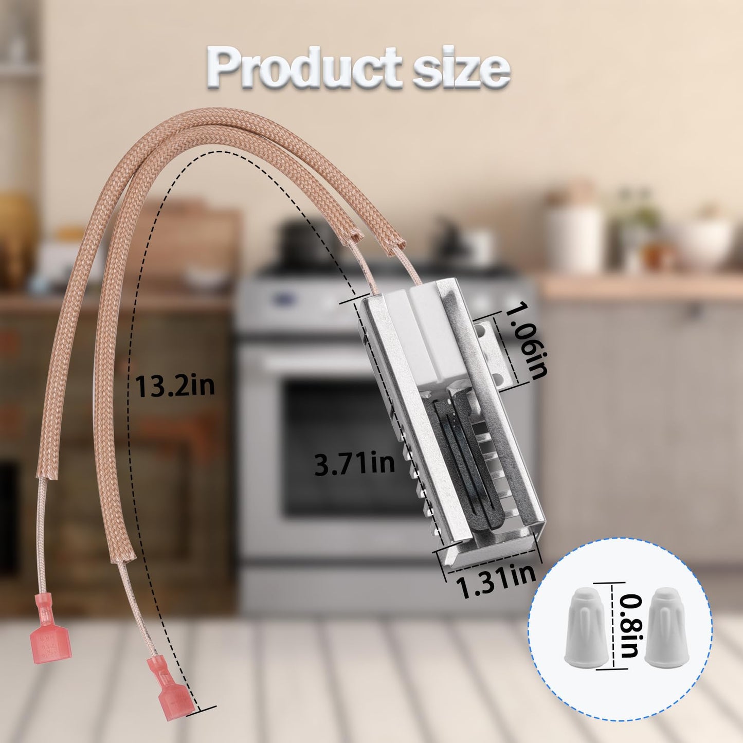 2026 New Upgraded WP9782065 Range Oven Burner Igniter Fit for Whirlpool KitchenAid Oven WP9782065 Gas Range Oven Ignitor Replaces 9751784 9753108 9782065 WP9753108