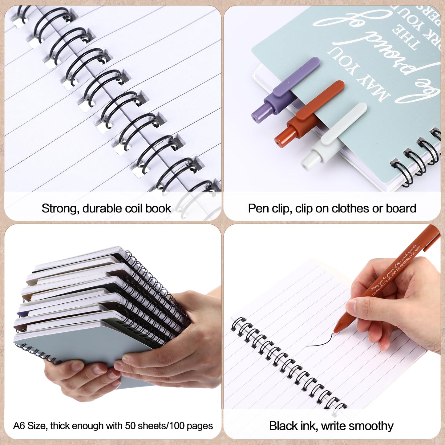 Honoson 30 Sets/60 Pcs Graduation Appreciation Gifts May You Be Proud The Work Notebook with Ballpoint Pen Thank You Notebooks 2026 CNA Appreciation Gifts for Staff Nurse Coworker (Vivid Color)