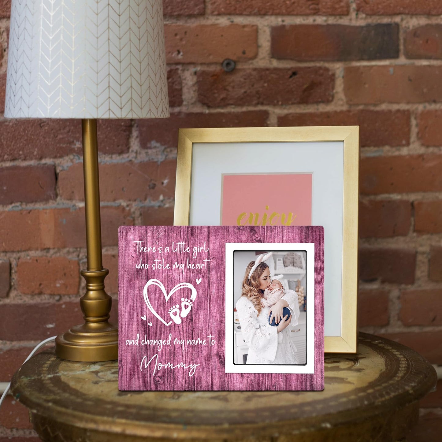 SteadStyle Mothers Day New Mom Gifts for Baby Girl – Mom Picture Frame from Newborn Daughter, Shower Gift for Girl, First Mother’s Day Present, Registry Must Have Keepsake, Fits 4x6 Photo