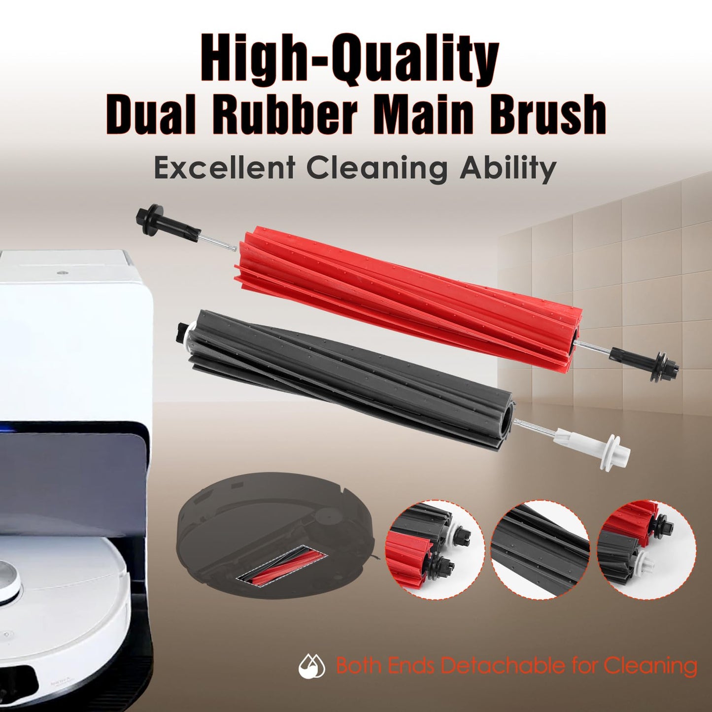 33 PCS S8 MaxV Ultra Accessories Kit Compatible with Roborock S8 Max/MaxV Ultra Robot Vacuum,6 Scent Tablets,1 Set Main Brush,4 HEPA Filters,4 Mop Cloth,4 Edge Mop Cloth,6 Side Brushes,6 Dust Bags