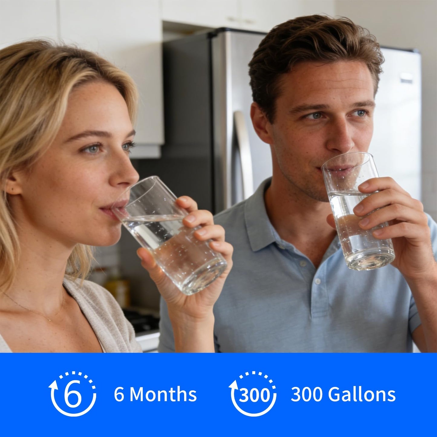 Lifefilter Water Filter Replacement for Sub-Zero 4204490, 4290510, 9030868 Refrigerator Water Filter, 3 Pack