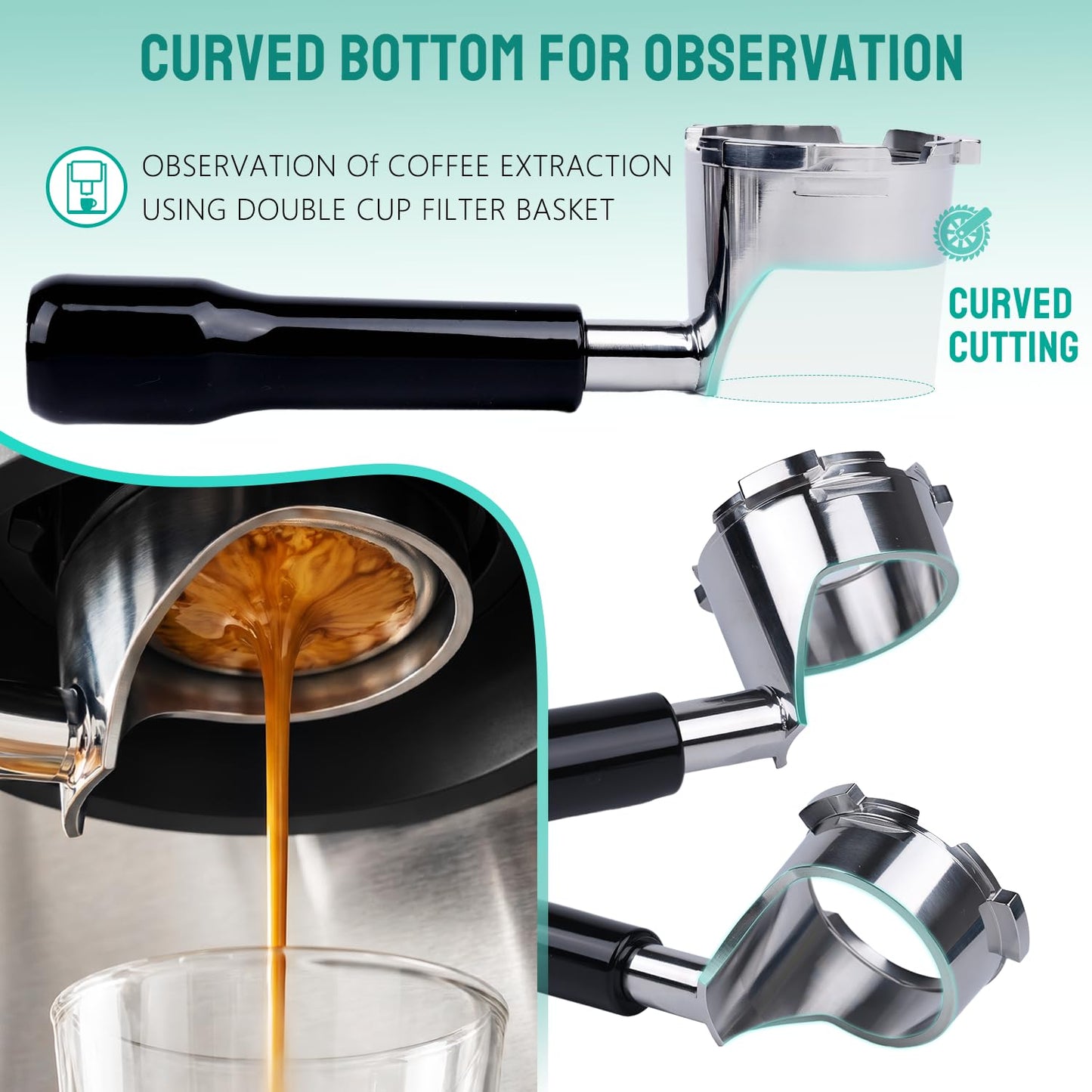 Bottomless Portafilter for Ninja Luxe Café Premier Series ES601 & ES601C Models | Basket Not Included | Compatible with Stock Filter Basket | Patent Pending