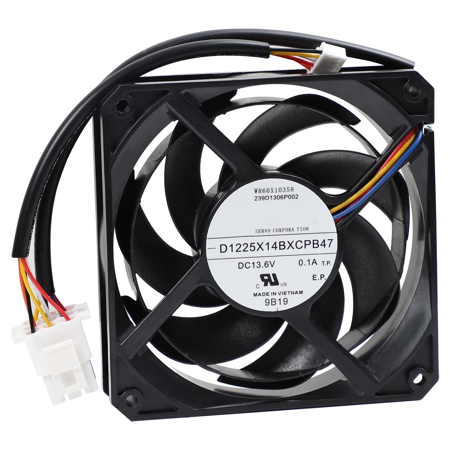 WR60X10358 WR60X10339 Refrigerator Condenser Fan Motor Compatible with GE CFE28TSHBSS CFE28TSHCSS CFE29TSDASS CFE29TSDBSS CFE29TSDCSS Replaces EAP8690738 PS8690738 239D1306P002 D1225X148XCPB47