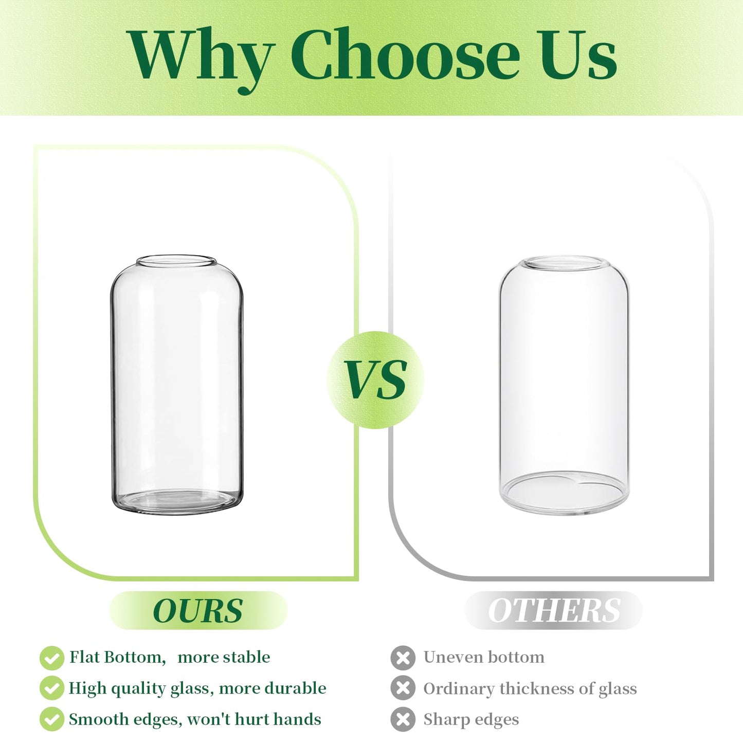Glass Bud Vases for Flowers - Hewory Blown Modern Small Glass Vases for Centerpieces Set of 12, Mini Clear Bulk Flower Vases for Wedding Party Events Home Decor Floral Arrangement (Not Include Flower)