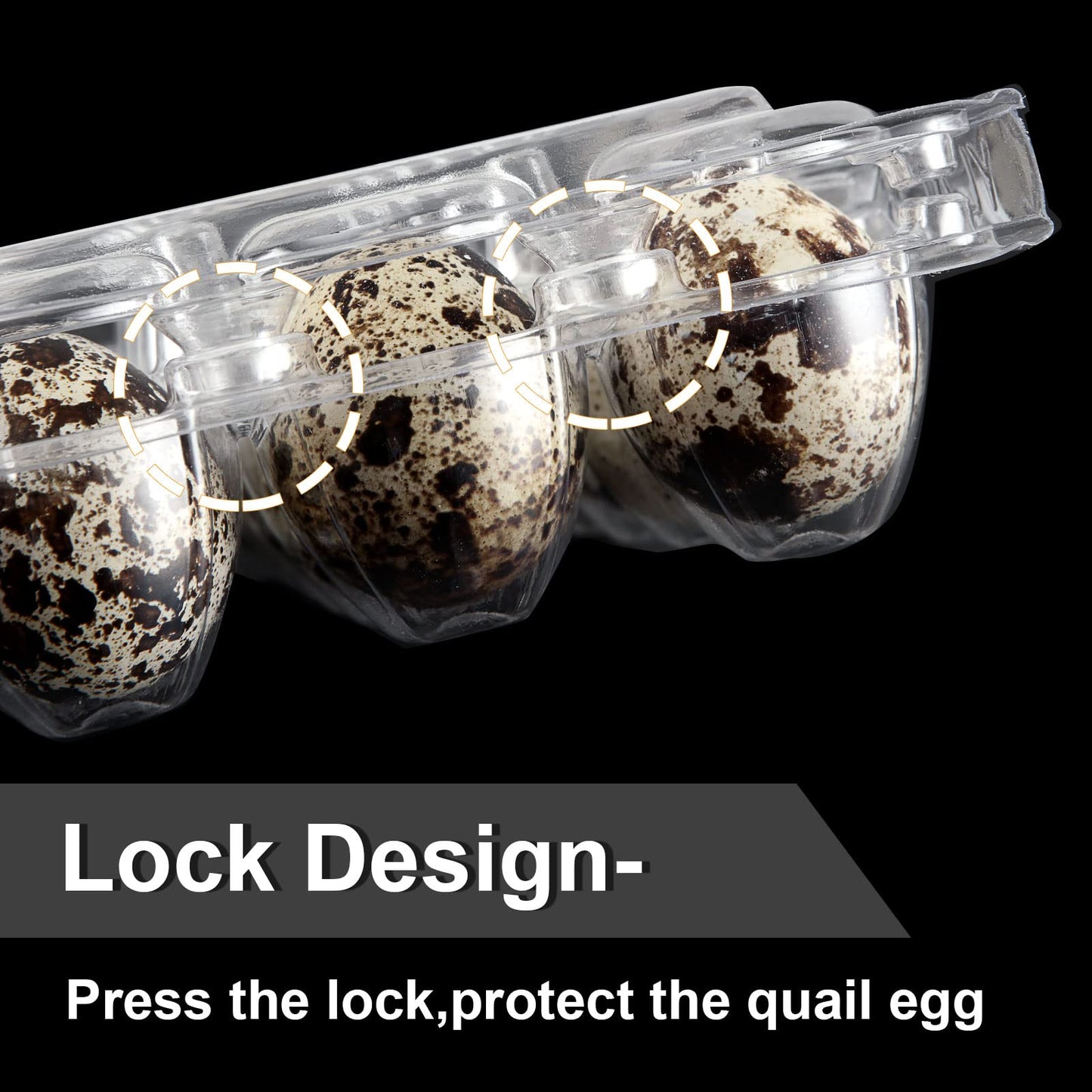 ACXFOND 100 Pcs Quail Egg Cartons, 24 Grids Clear Quail Egg Cartons, Reusable Quail Egg Cartons Cheap Bulk, Plastic Stackable Egg Storage Box for Small Eggs,Quail,Pheasant,Pigeon Eggs