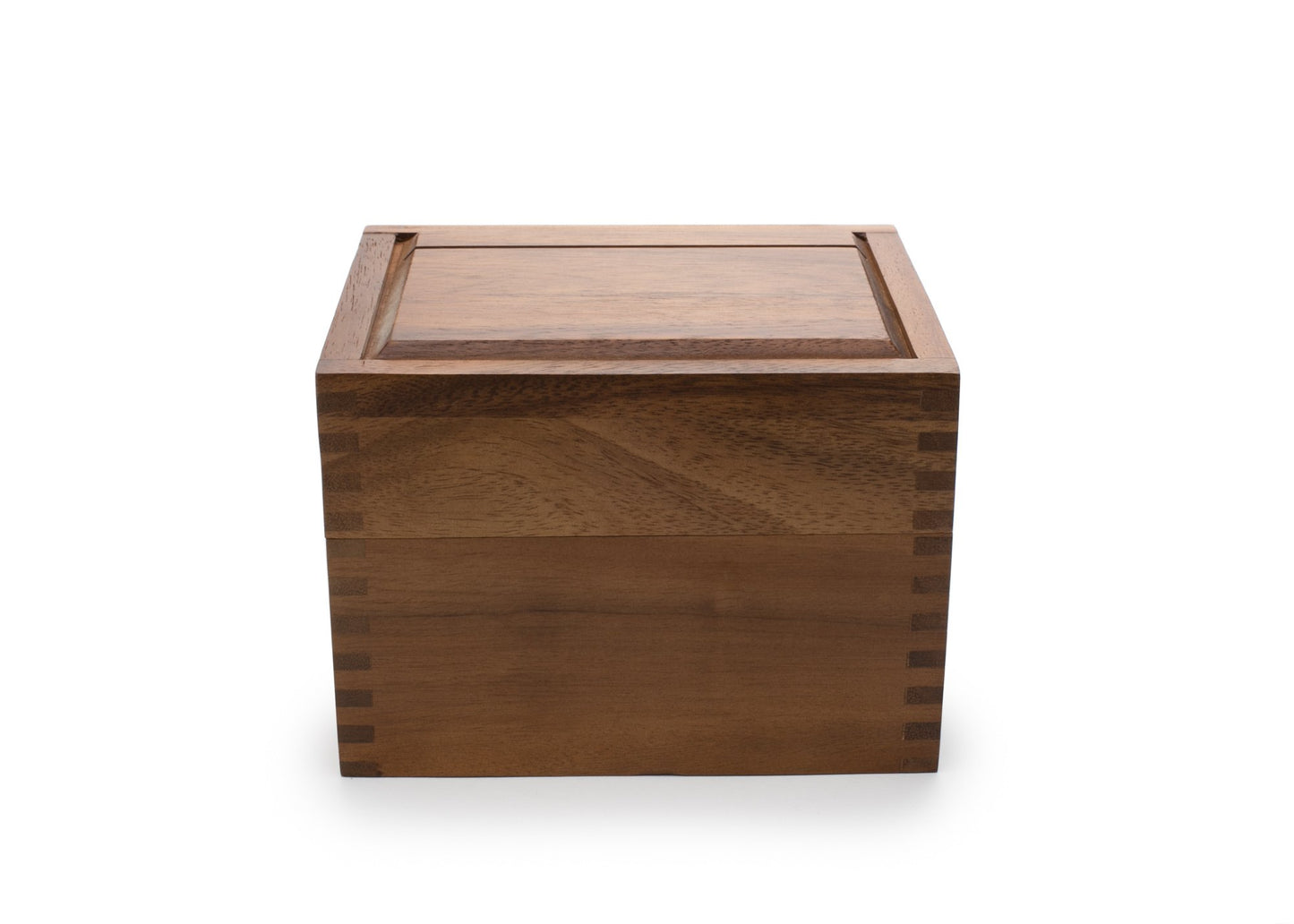 Ironwood Gourmet Acacia Wood Recipe Box with Divider Tabs, 2 Compartment, Single