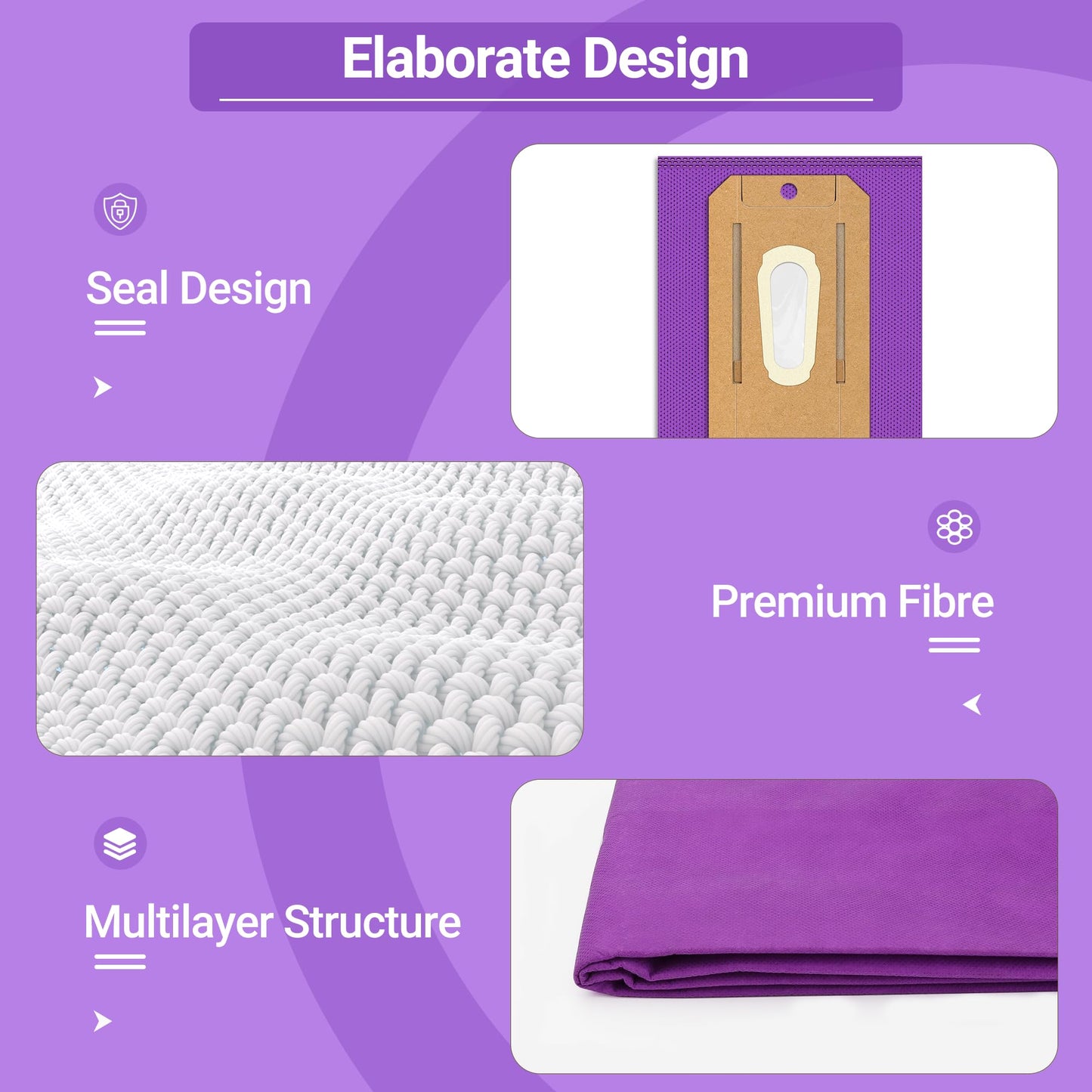 Upgraded Type CC HEPA Upright Vacuum Cleaner Bags Compatible with Oreck Elevate Vacuum Models X3, X5, XL7, XL21, 2000, 3000, 4000, 8000, 9000 Series, Replace Part # AK1CC6H CCPK8 CPK8DW,12 Pack