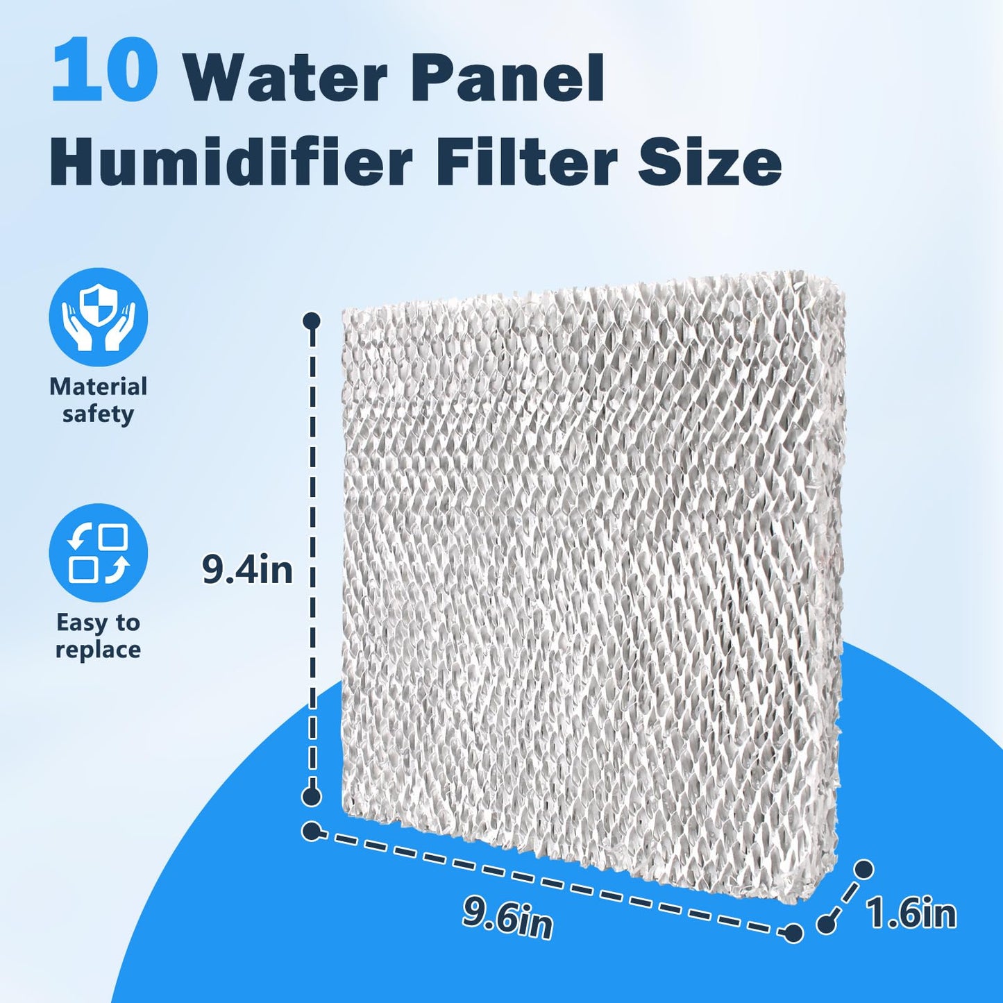 10 Water Panel Evaporator for Lennox X2660 Healthy Climate, 2 Pack #10 Humidifier Pad, Compatible WB2-12 WB2-12A HCWB2-12 HCWB2-12A WB3-12 WB3-12A HCWB3-12 HCWB3-12A Humidifiers